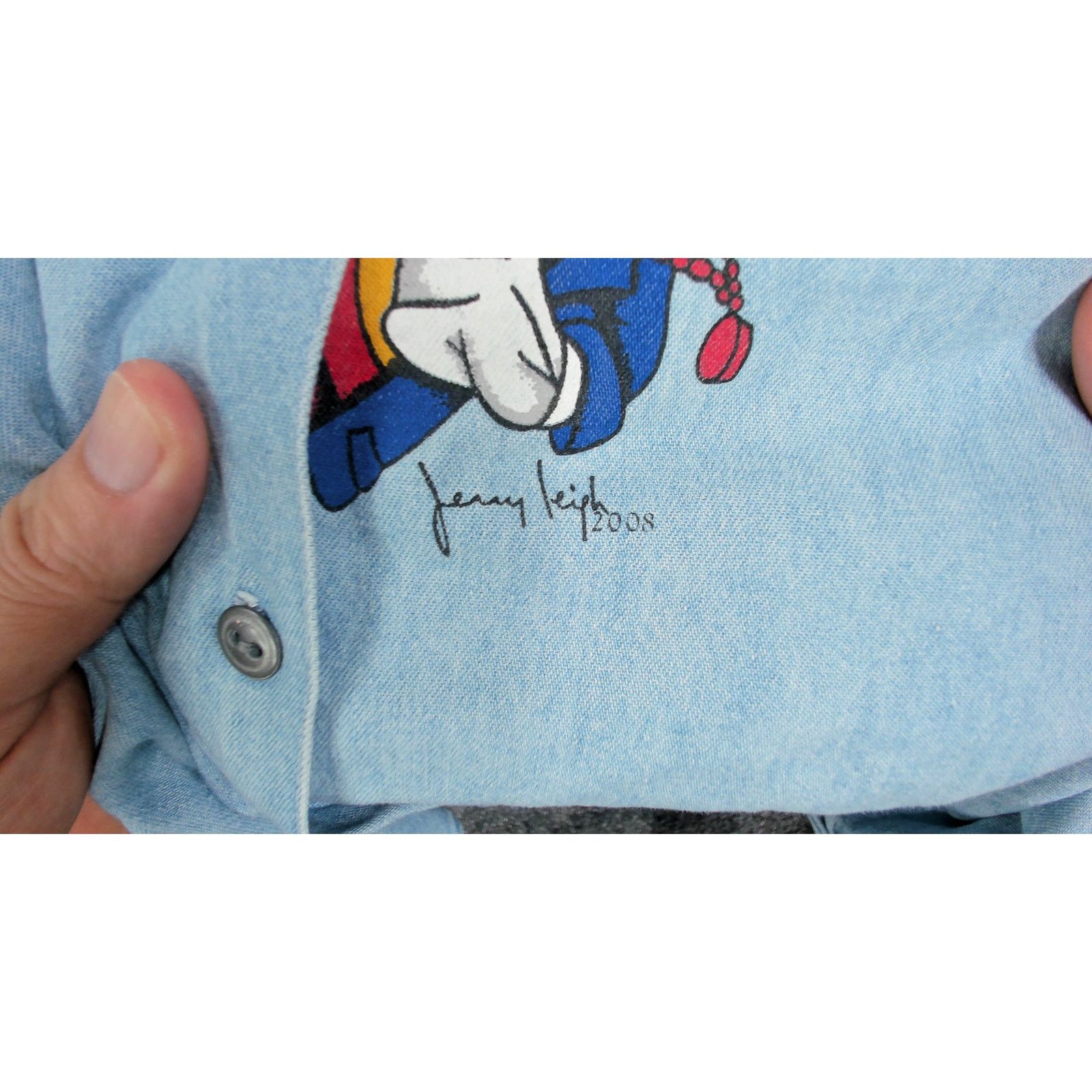 Vintage Jerry Leigh Y2K 2008 Looney Tunes Boxy Chambray Overshirt Size M / US 6-8 / IT 42-44 - 11 Thumbnail