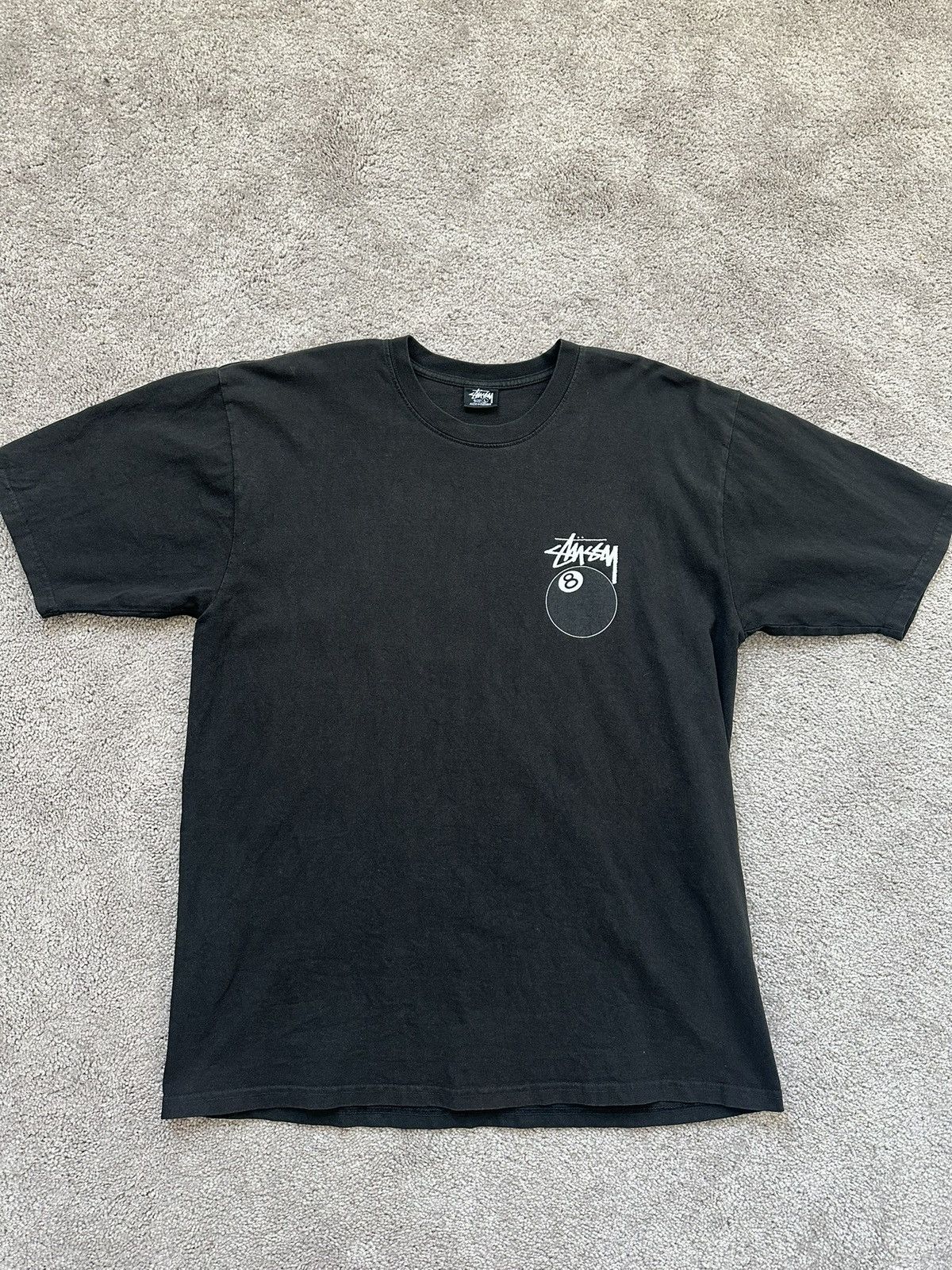 Stussy Black Stussy Pigment Dyed 8 Ball Tee Size Large- Used Size US L / EU 52-54 / 3 - 2 Thumbnail