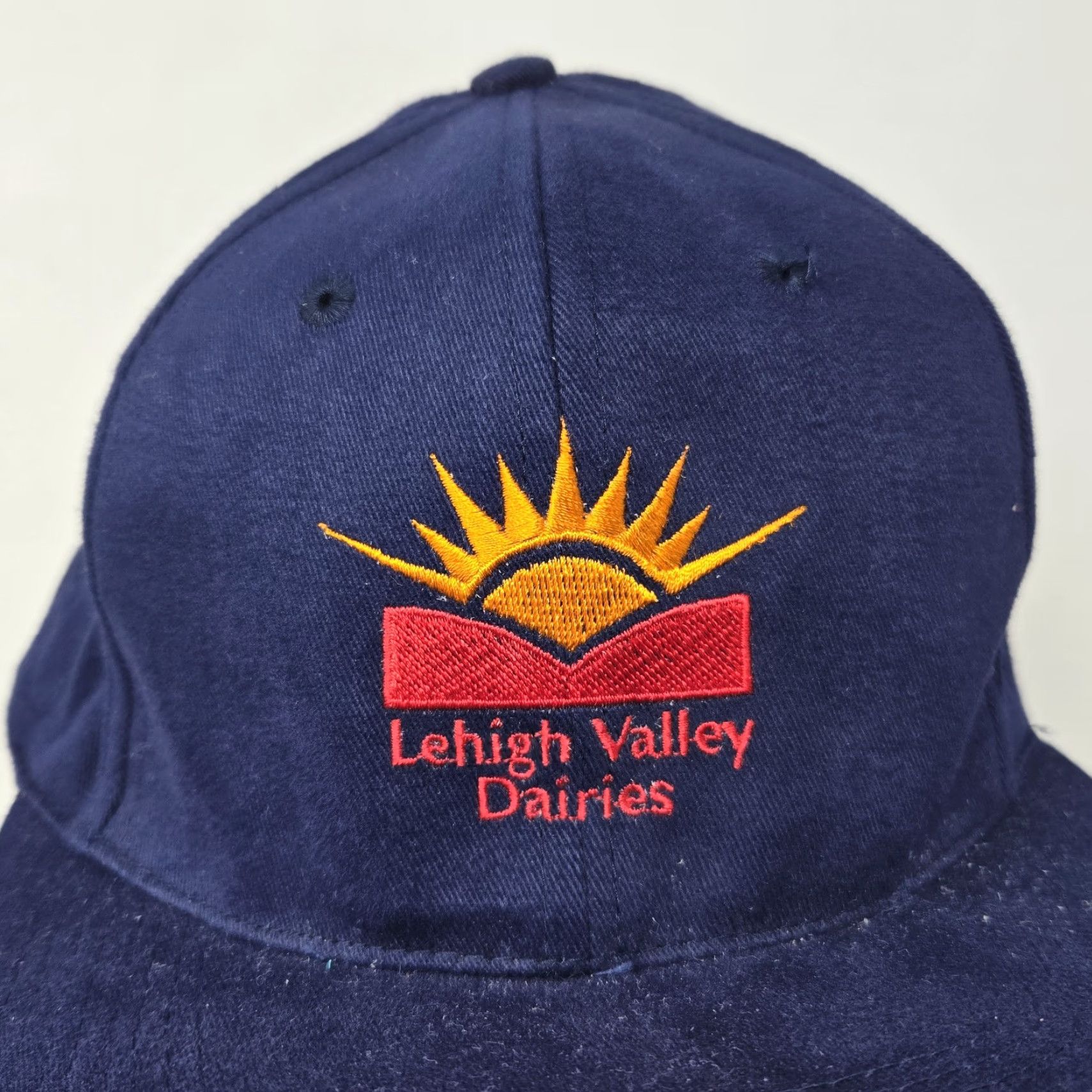 Vintage VINTAGE Lehigh Valley Dairy Trucker Hat Blue Embroidered Snapback Adjustable Trucker Hat 90s Mens One Size Blue Size ONE SIZE - 5 Thumbnail