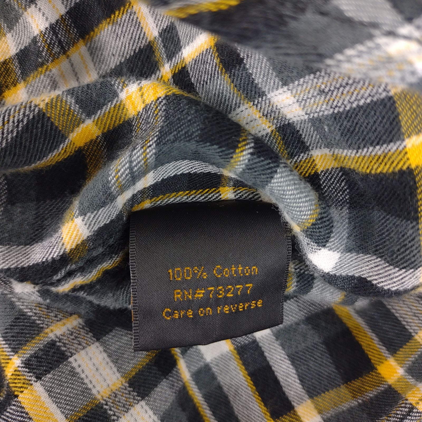 Helix HELIX Black Yellow Plaid Flannel Button Long Sleeve Shirt Size US XL / EU 56 / 4 - 4 Thumbnail