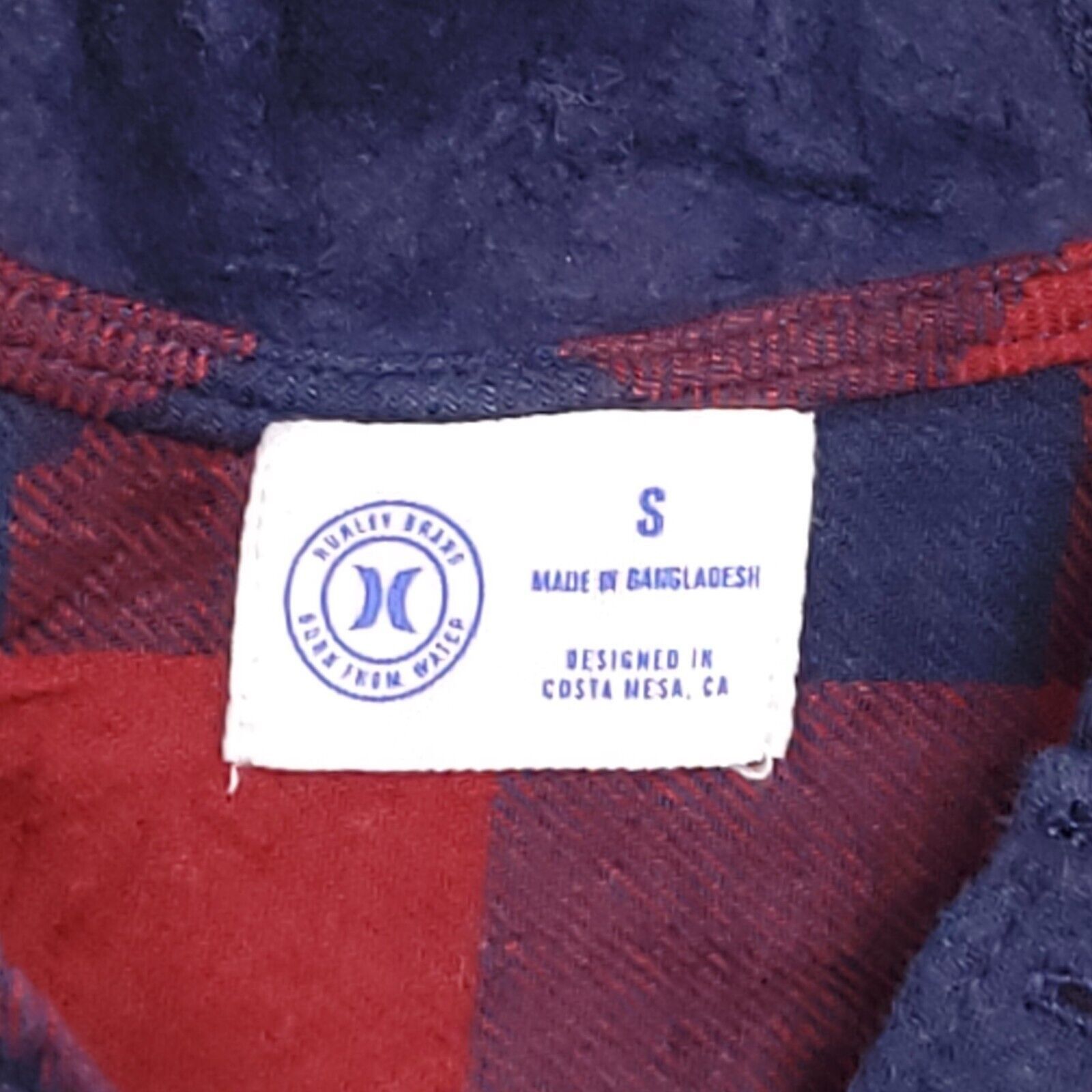 Hurley Hurley Casual Button Up Hoodie Mens Size Small S Red Plaid Size US S / EU 44-46 / 1 - 3 Thumbnail