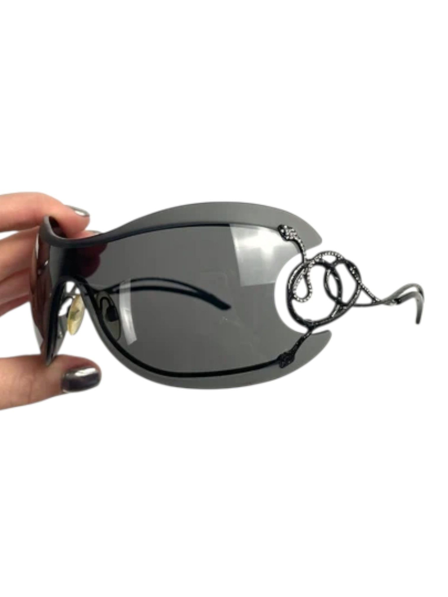 Roberto Cavalli Roberto Cavalli RC Sunglasses with Snake & Crystal Temples Size ONE SIZE - 1 Thumbnail