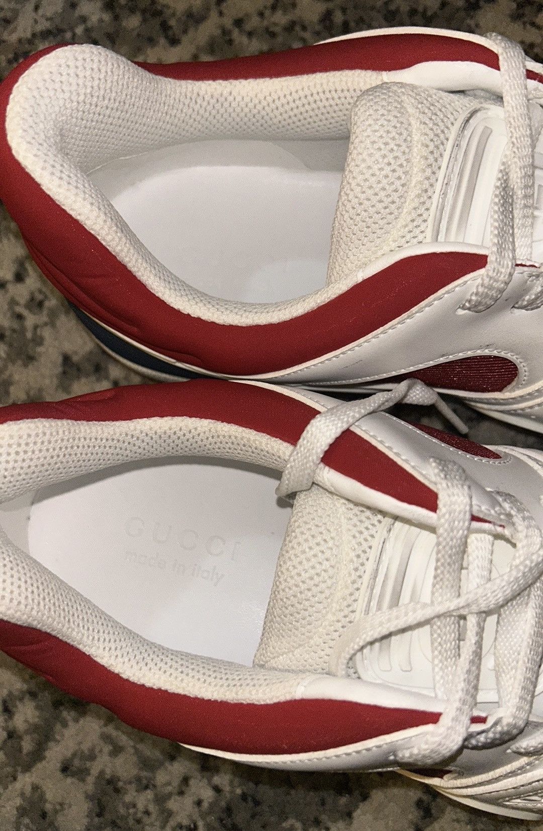 Gucci Gucci Demetra Basket Low Sneaker White/Red size 12 Size US 12 / EU 45 - 4 Thumbnail