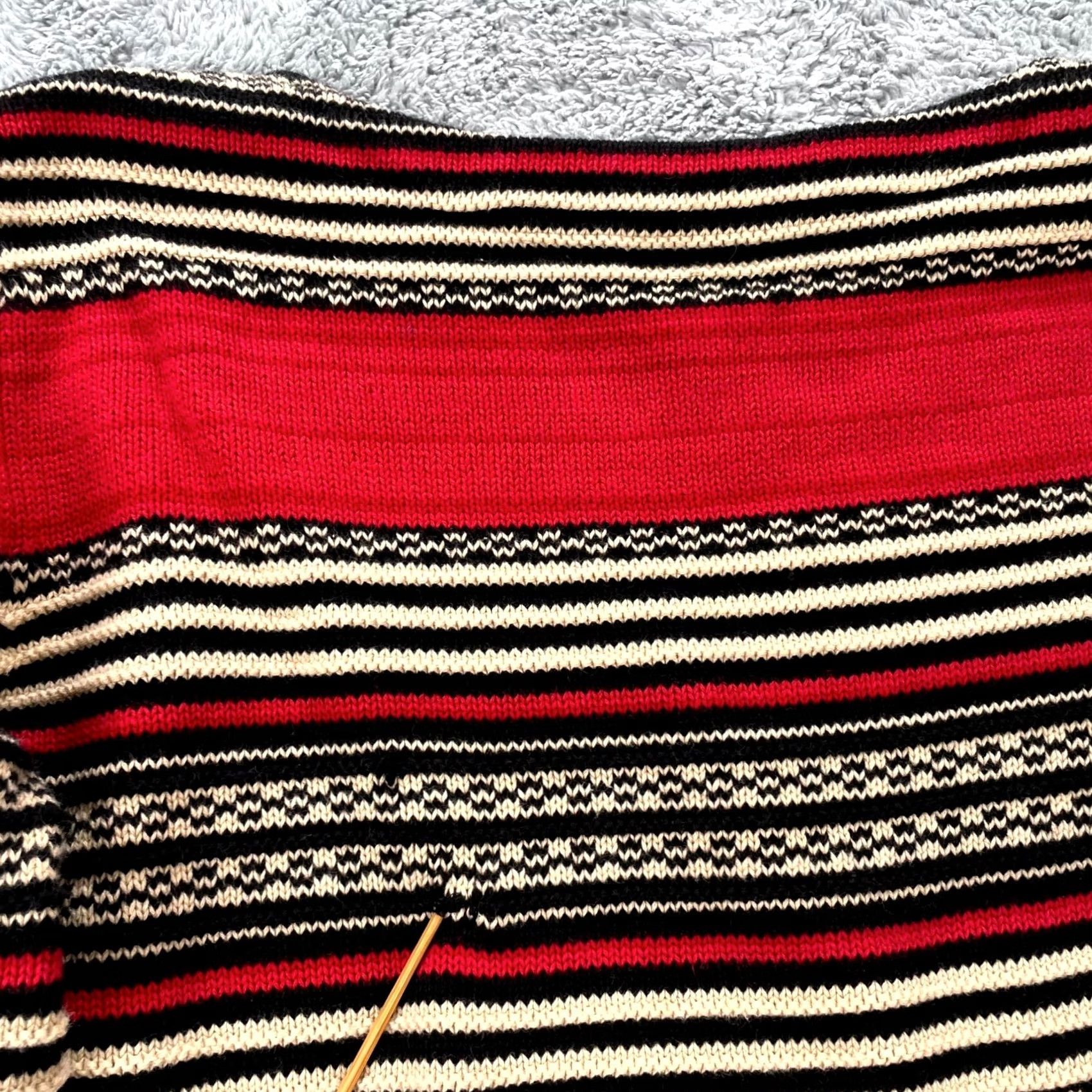 Ralph Lauren Lauren Ralph Lauren Sweater Womens XL Red Striped Cotton Chunky Knit Size XL / US 12-14 / IT 48-50 - 5 Thumbnail