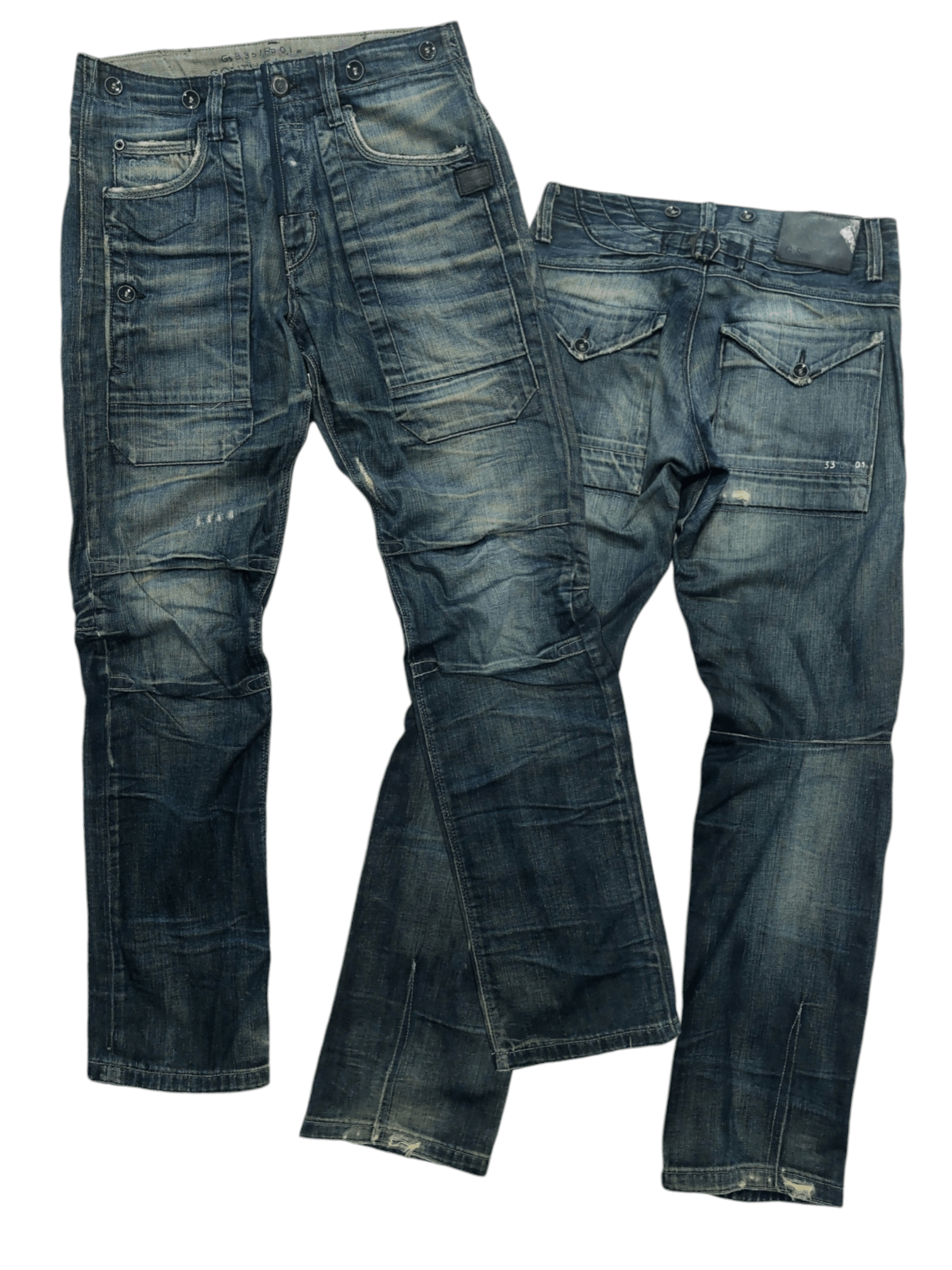 If Six Was Nine × Vintage G Star Raw Y2K Rusty Distressed Denim Size US 29 - 1 Thumbnail