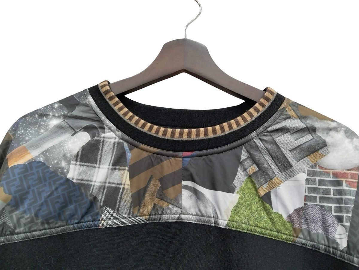 Fendi Fendi abstract-print logo-embossed cotton-jersey sweatshirt Size US L / EU 52-54 / 3 - 3 Thumbnail