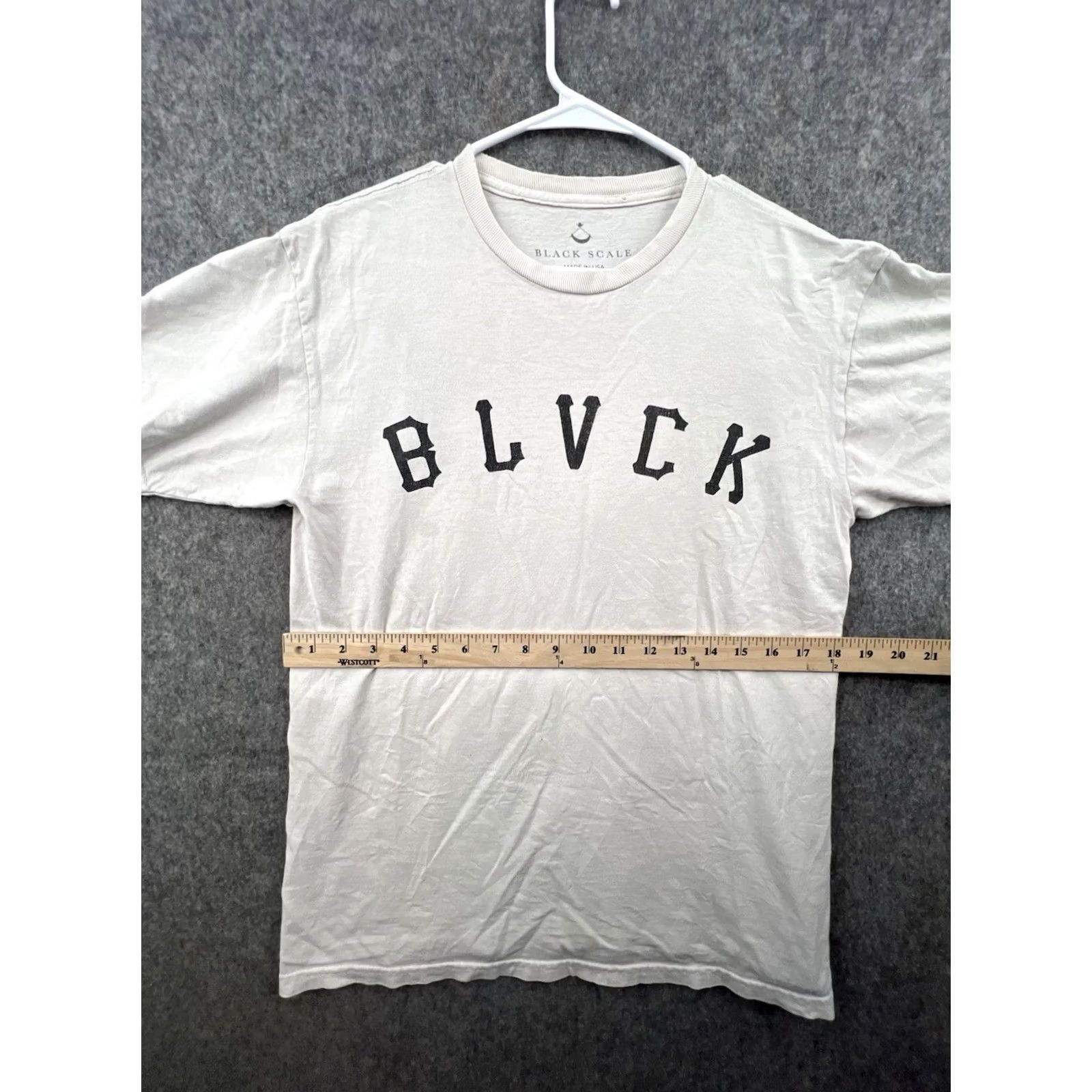 Black Scale Black Scale T-Shirt Mens Crew Neck Short Sleeve Cotton Made in USA Size M Black/White USA 2020s Size US M / EU 48-50 / 2 - 2 Thumbnail