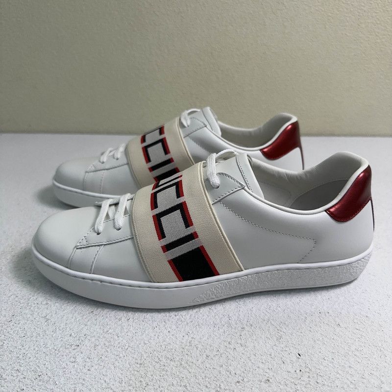 ace♡ Gucci Ace Leather Low-Top Sneakers for Men -