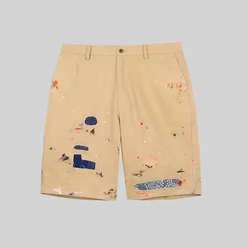 Other 20SS Indigo Union Japan Khaki distressed Splash Shorts Size US 32 / EU 48 - 2 Thumbnail