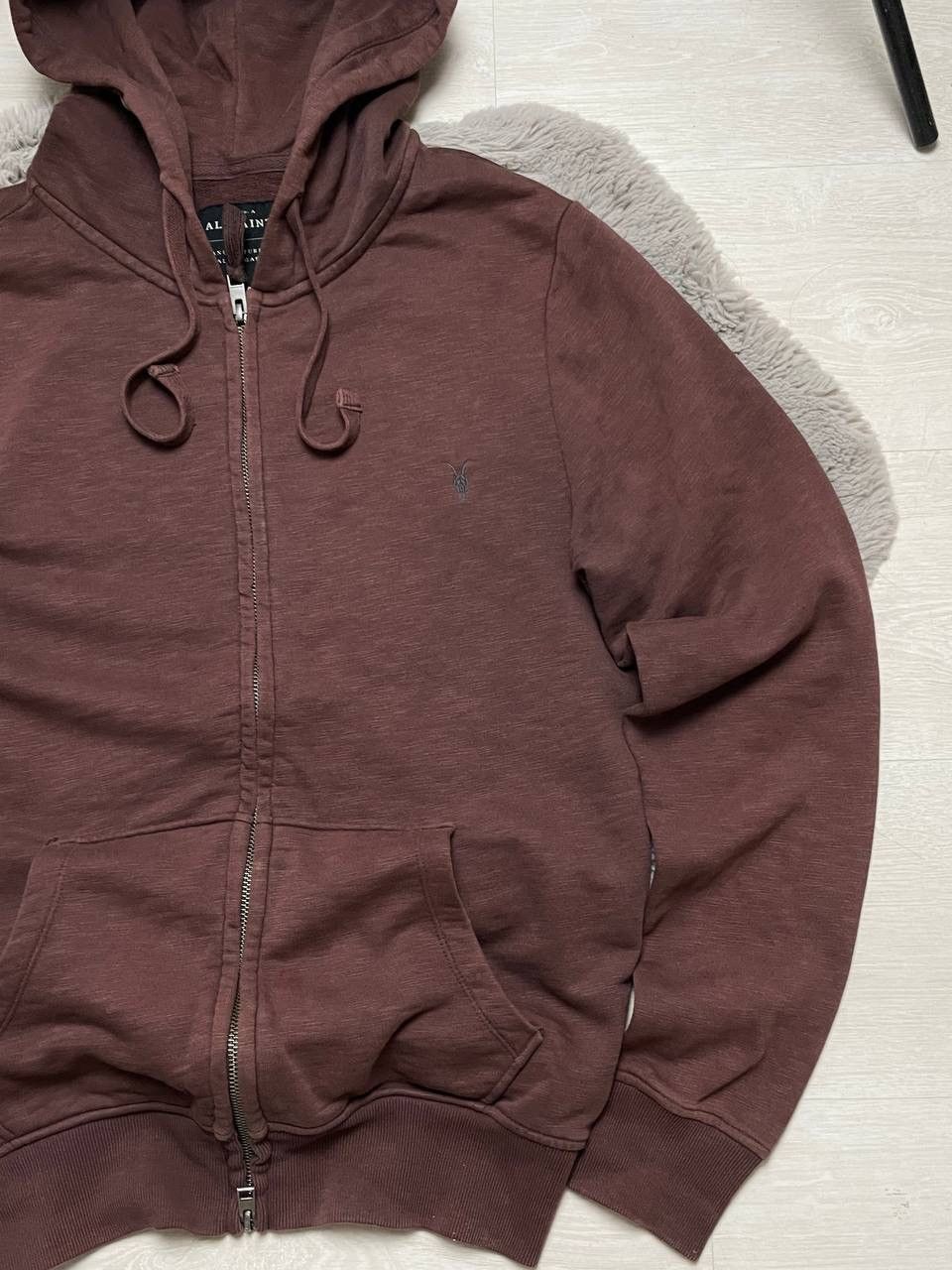 Allsaints × Vintage Allsaints ZIP Up Hoodie Small Center Logo Oversized Y2K Size US S / EU 44-46 / 1 - 3 Thumbnail
