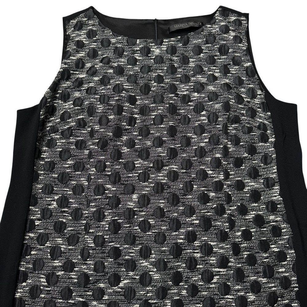 Marina Rinaldi Marina Rinaldi Black Grey Sleeveless Textured Front Midi Dr Size 3XL / US 20-22 - 3 Thumbnail