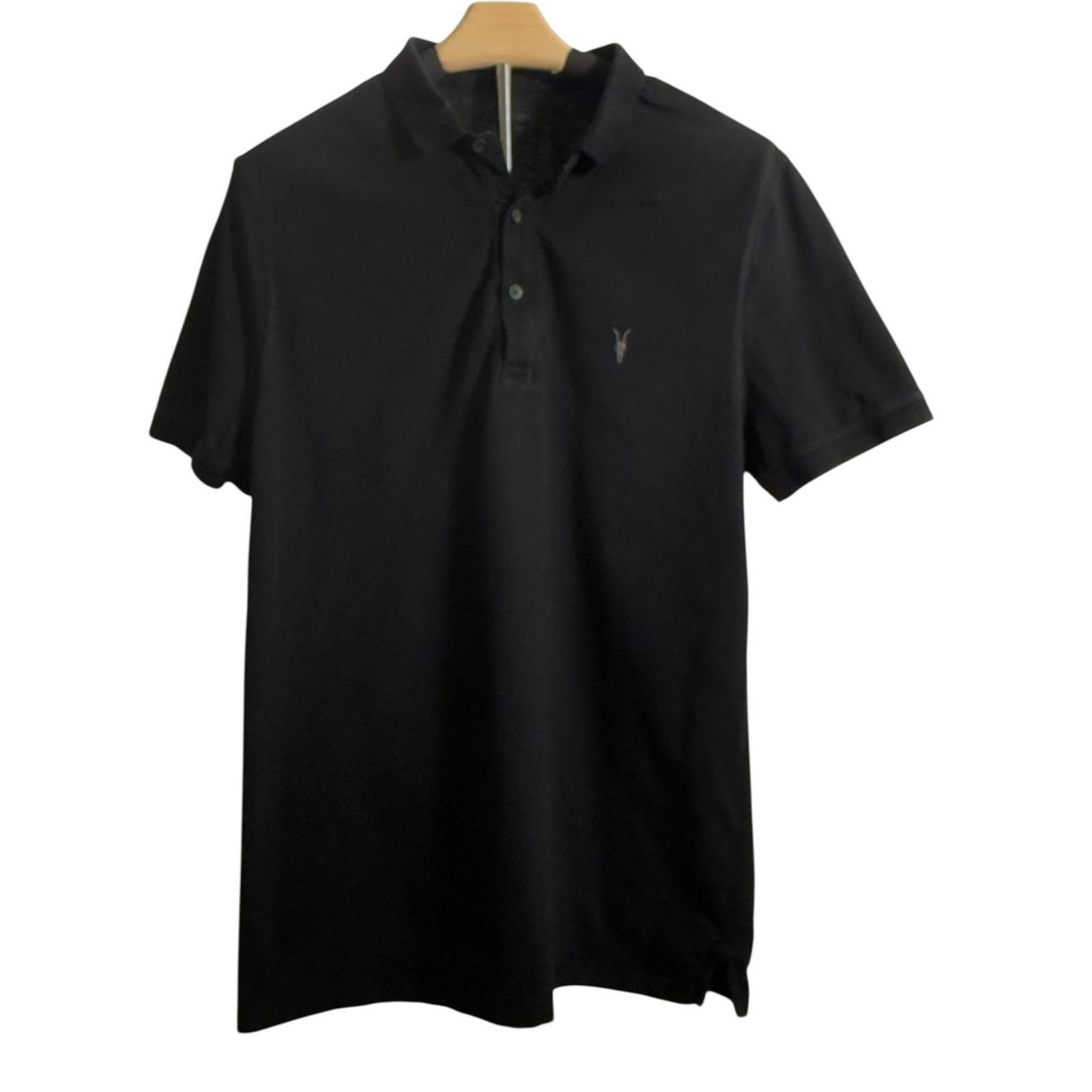Allsaints ALLSAINTS Black Polo Short Sleeve Size US XL / EU 56 / 4 - 2 Thumbnail