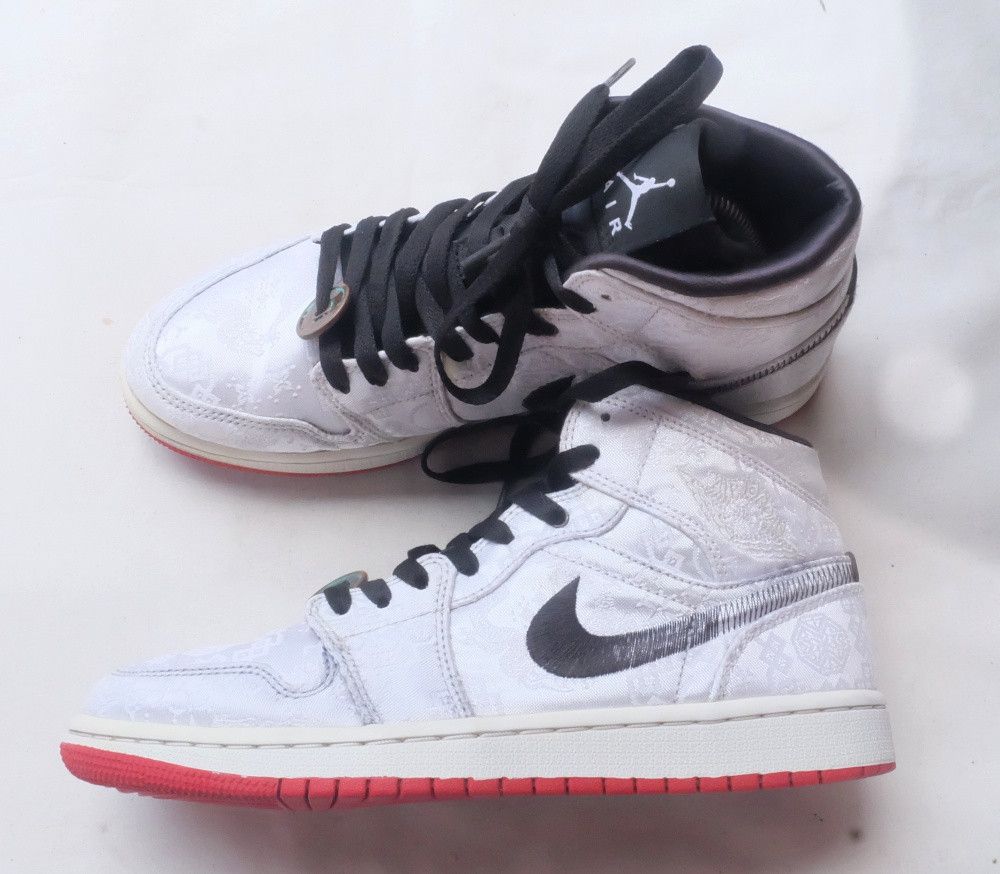 CLOT × Jordan Brand Nike Air Jordan 1 Mid x CLOT SE “Fearless” Edison Chen Size US 8 / EU 41 - 4 Thumbnail