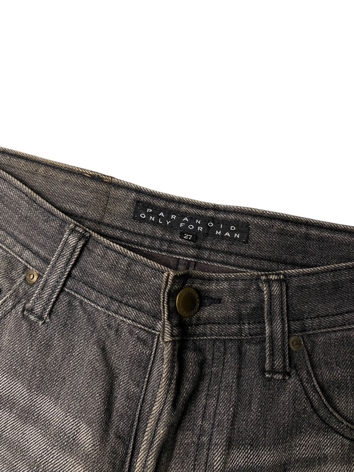 If Six Was Nine × Japanese Brand × Le Grande Bleu (L.G.B.) 2000's Paranoid Japan Distress Washed Flared Jeans Size US 27 - 10 Thumbnail