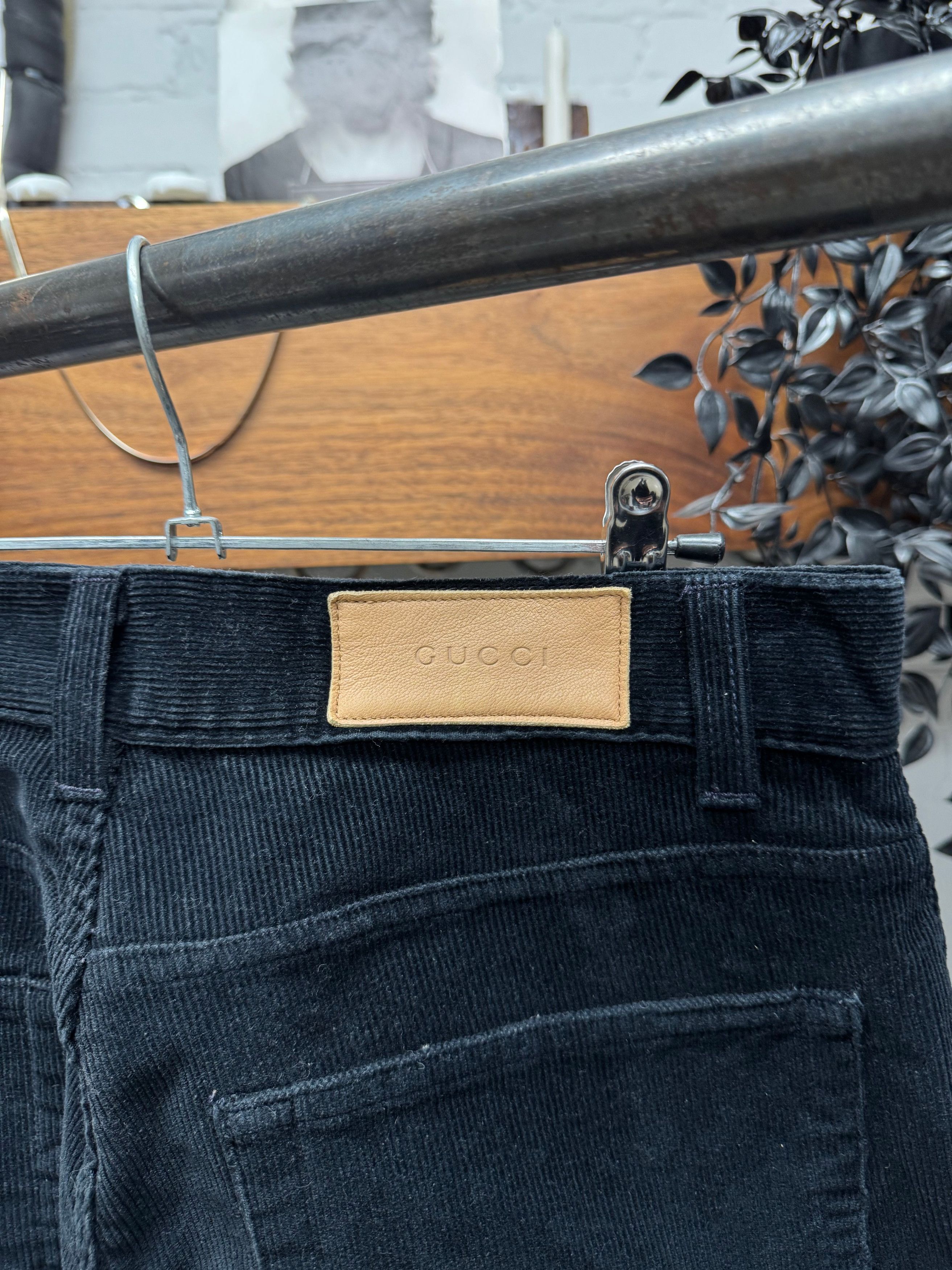 Gucci Mid 2000s Gucci Faded Blue Corduroy Flared Leg Pants Size US 30 / EU 46 - 4 Thumbnail