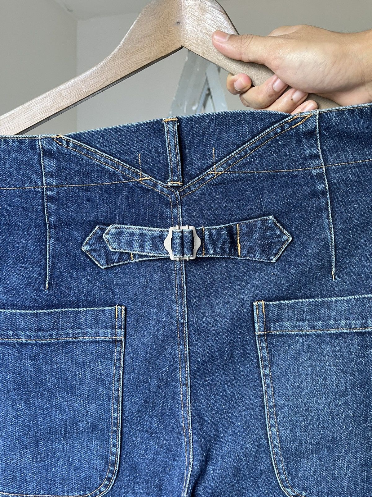 CABANE de ZUCCa Cabane De Zucca White Stripe Denim Jeans Size US 32 / EU 48 - 6 Thumbnail