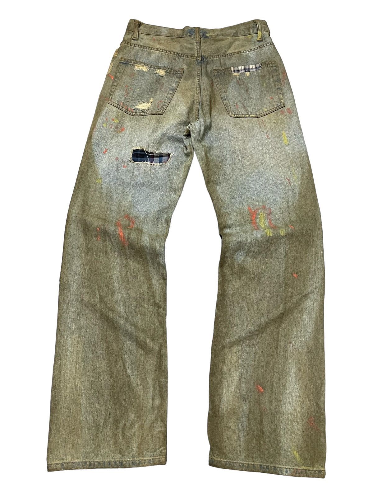 Japanese Brand × Junya Watanabe Junya Watanabe Style Patch Work Mud Wash Trompel’oiel Jeans Size US 30 / EU 46 - 2 Thumbnail