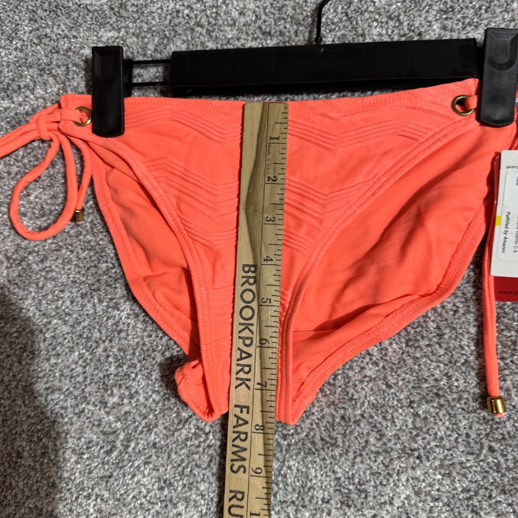 Etro Gossip Bikini Bottoms Women M Coquette Ruched Retro Y2K Beach Orange Nylon Spandex Adjustable Strap Hand Wash Only Bikini Bottoms Womens Size 32" / US 10 / IT 46 - 5 Thumbnail