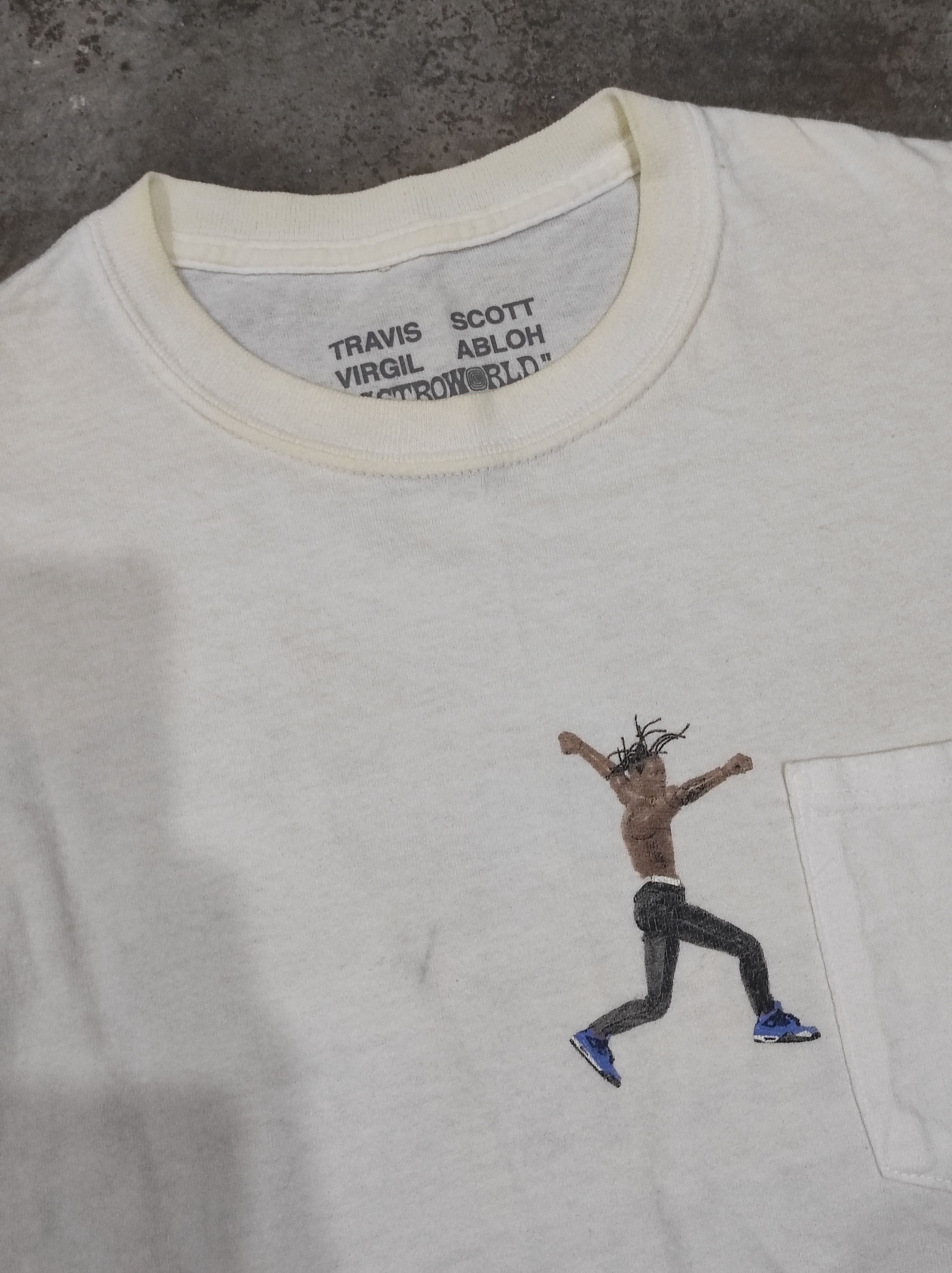 Travis Scott × Virgil Abloh Travis Scott Virgil Abloh Astroworld 2018 white tee Size US M / EU 48-50 / 2 - 5 Thumbnail