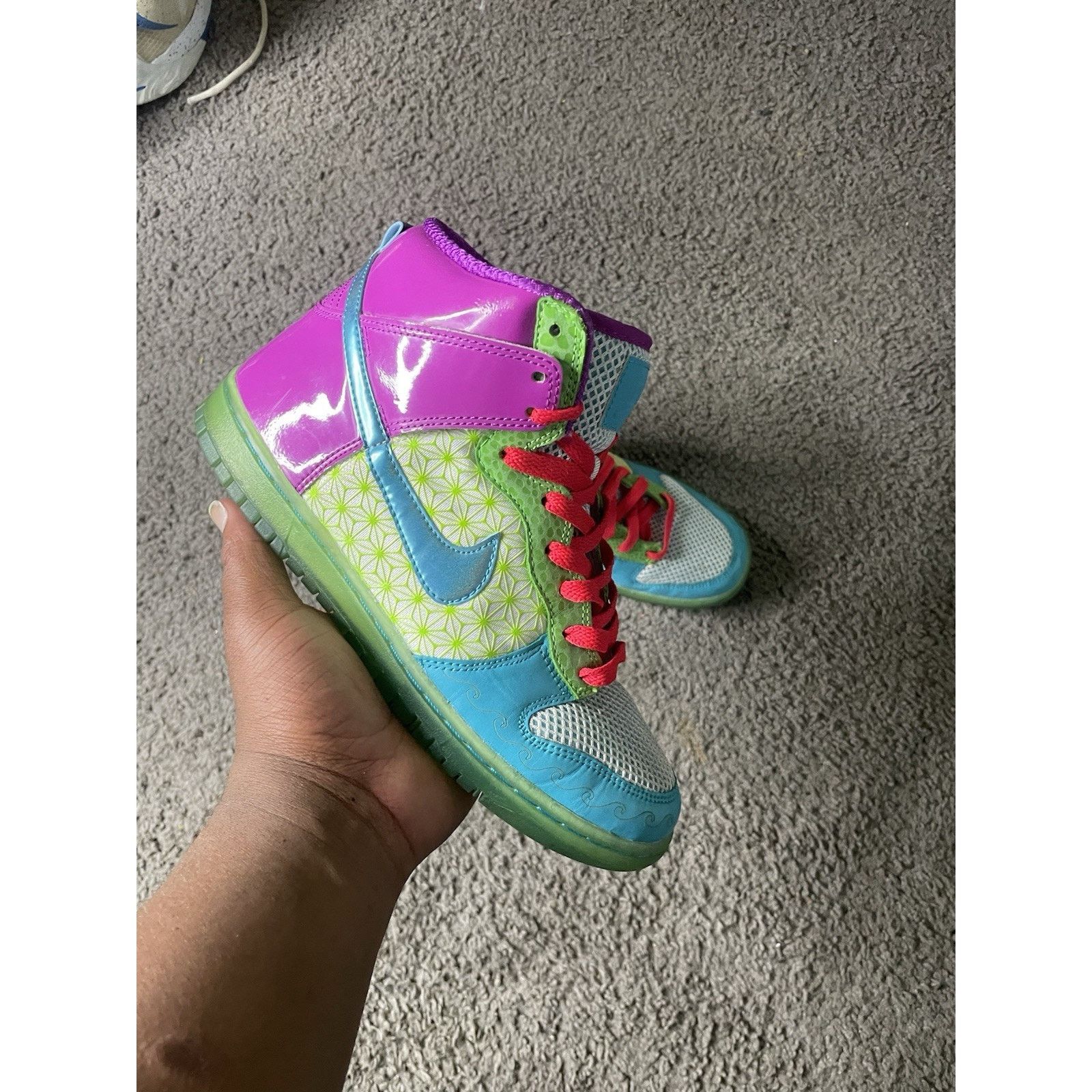 Nike Size 7y- Rare Nike Dunk Hi Skinny Doernbecher Women's 8.5 Size US 7 / IT 37 - 1 Thumbnail