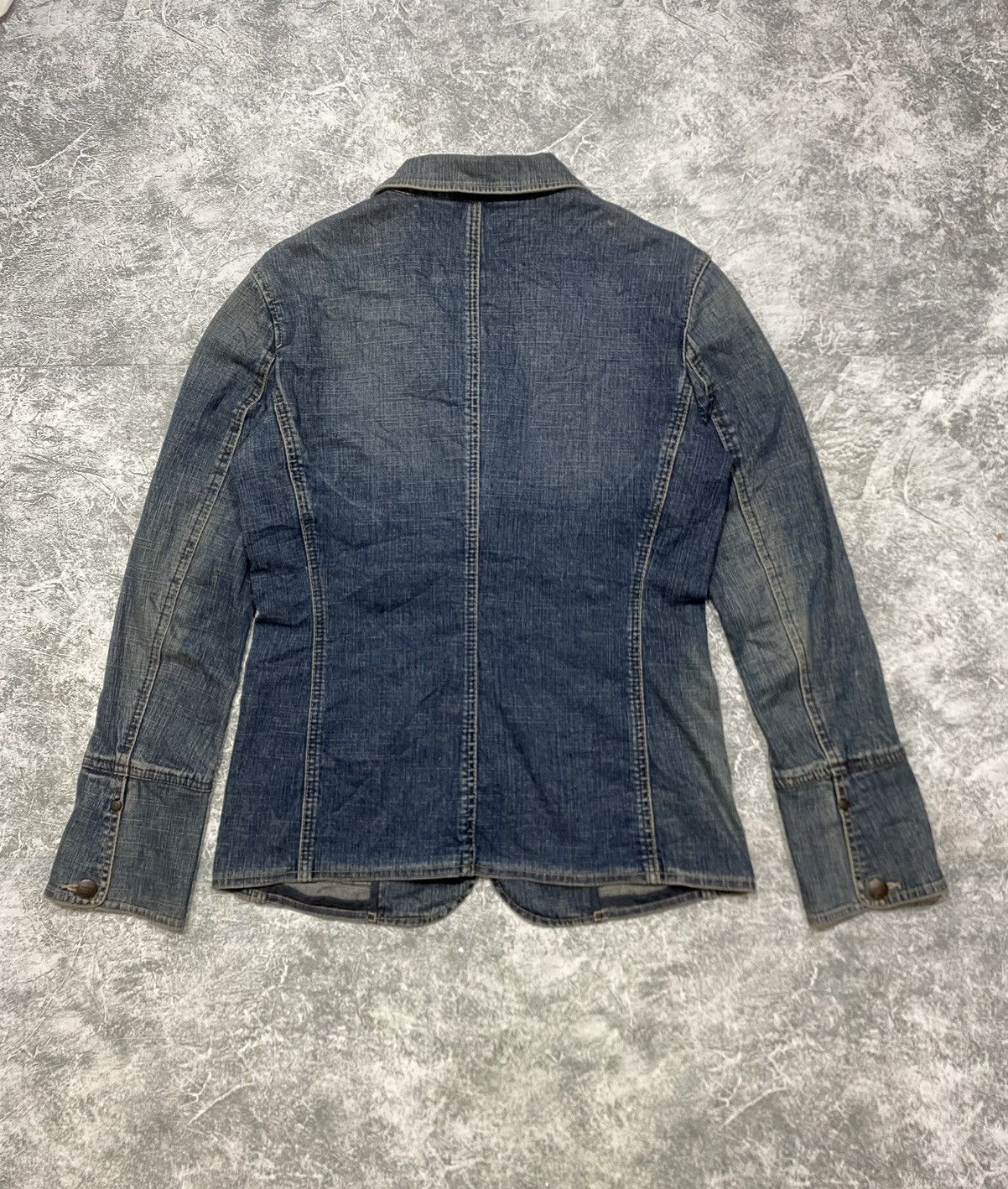 Marithe + Francois Girbaud Marithe Francois Girbaud Vintage Blazer Denim Size S / US 4 / IT 40 - 2 Thumbnail