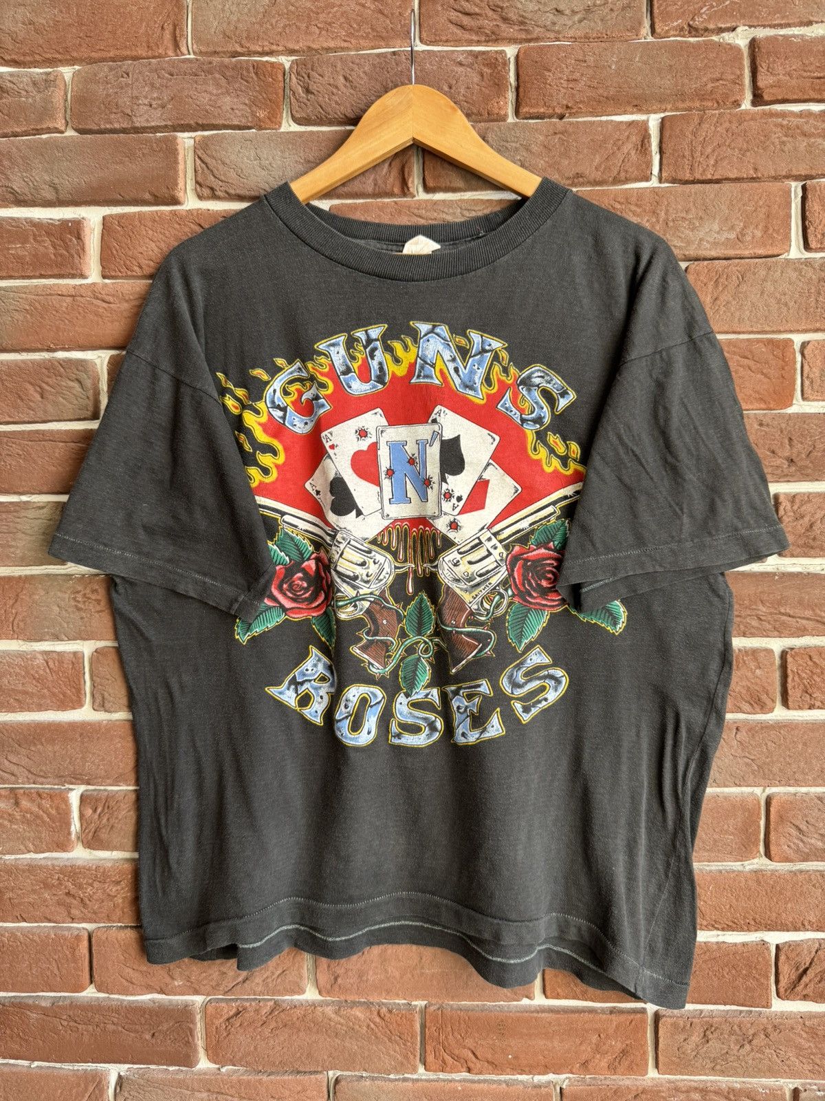 Band Tees Vintage 90s Guns N Roses Use Ilusion Rock Band Shirt Black Size US M / EU 48-50 / 2 - 1 Thumbnail