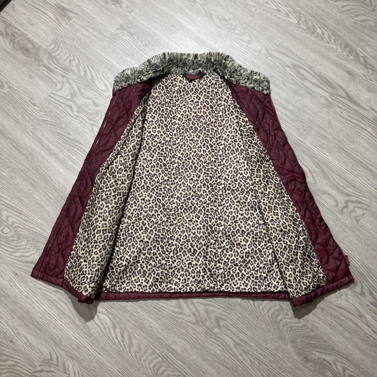If Six Was Nine 2000s Ramlossa Puffer Inner Leopard Motif Vest Red Lgb Size US L / EU 52-54 / 3 - 8 Thumbnail