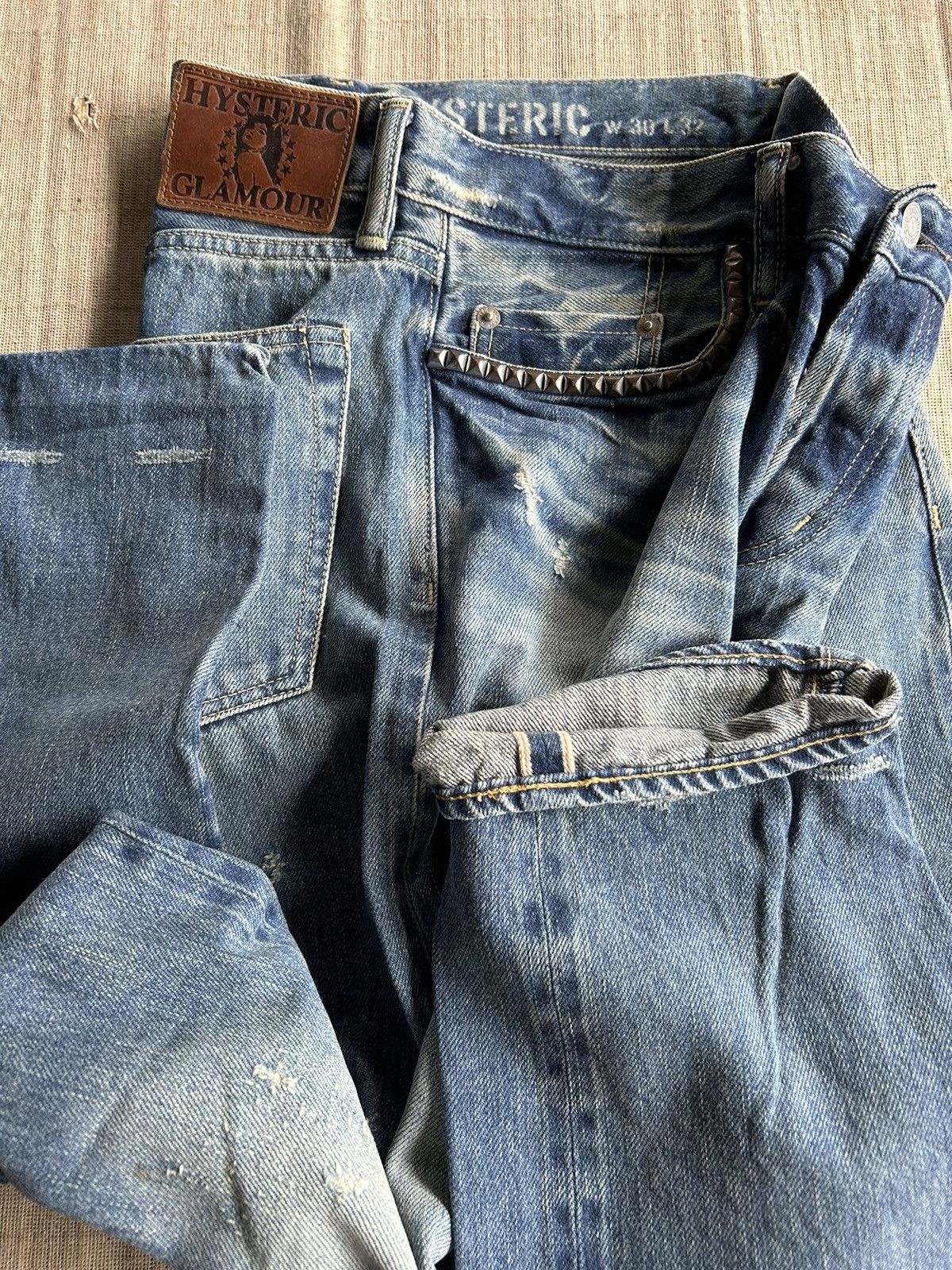 Vintage HYSTERIC GLAMOUR Selvedge Distreesed denim ☠️🔥