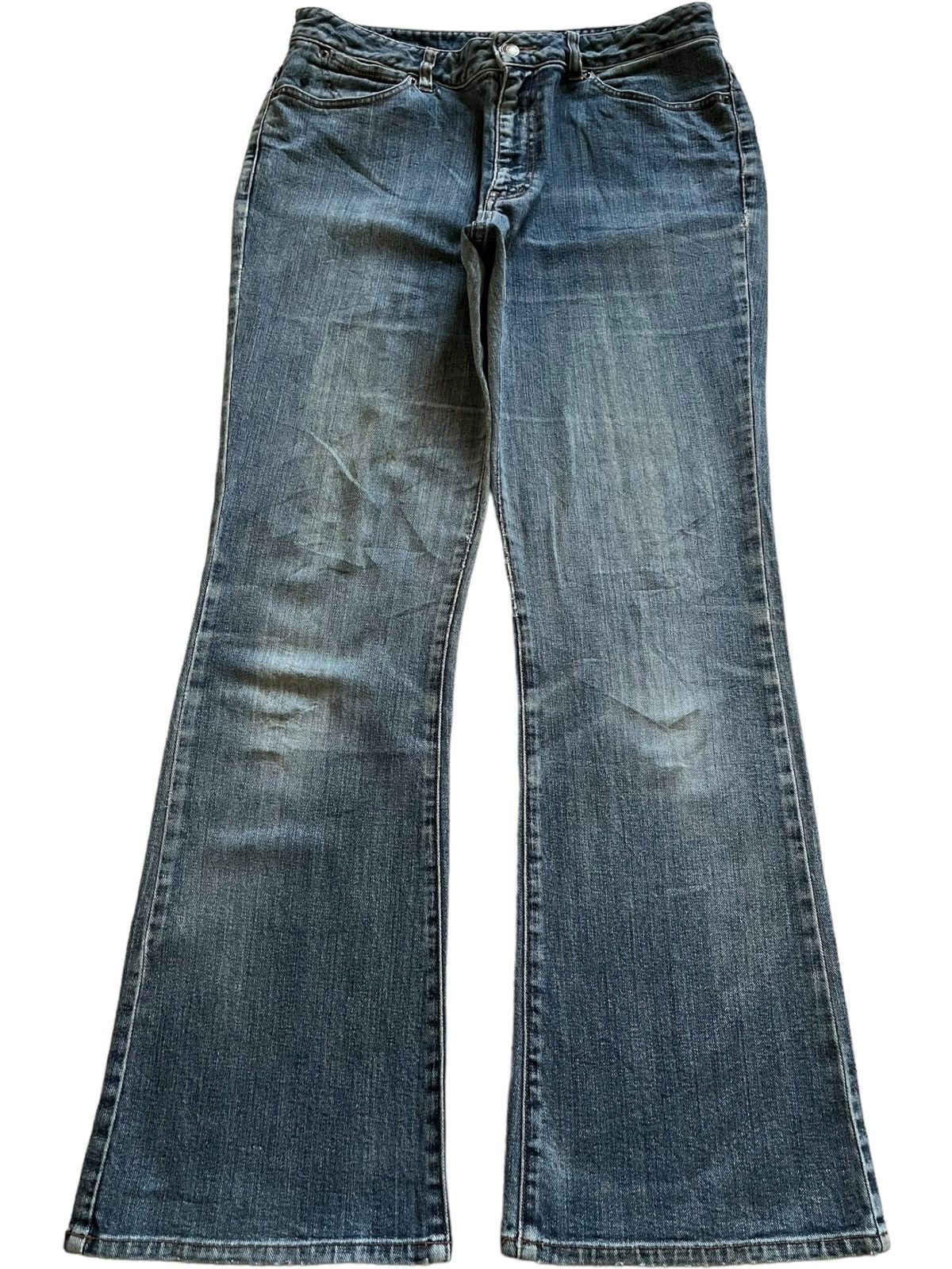 Japanese Brand SALES🔥Vintage Japanese Brand Flare Faded Wash Western Jeans Size 33" - 1 Thumbnail