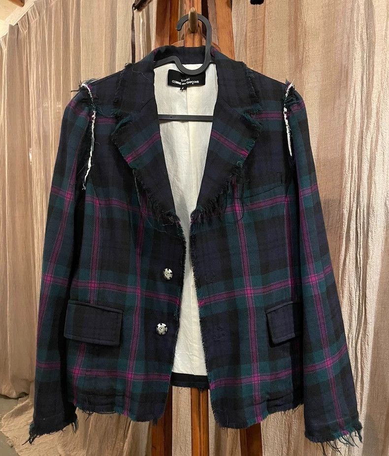 Comme des Garcons Comme Des Garcons Tear raw edge jacket coat Size S / US 4 / IT 40 - 1 Thumbnail