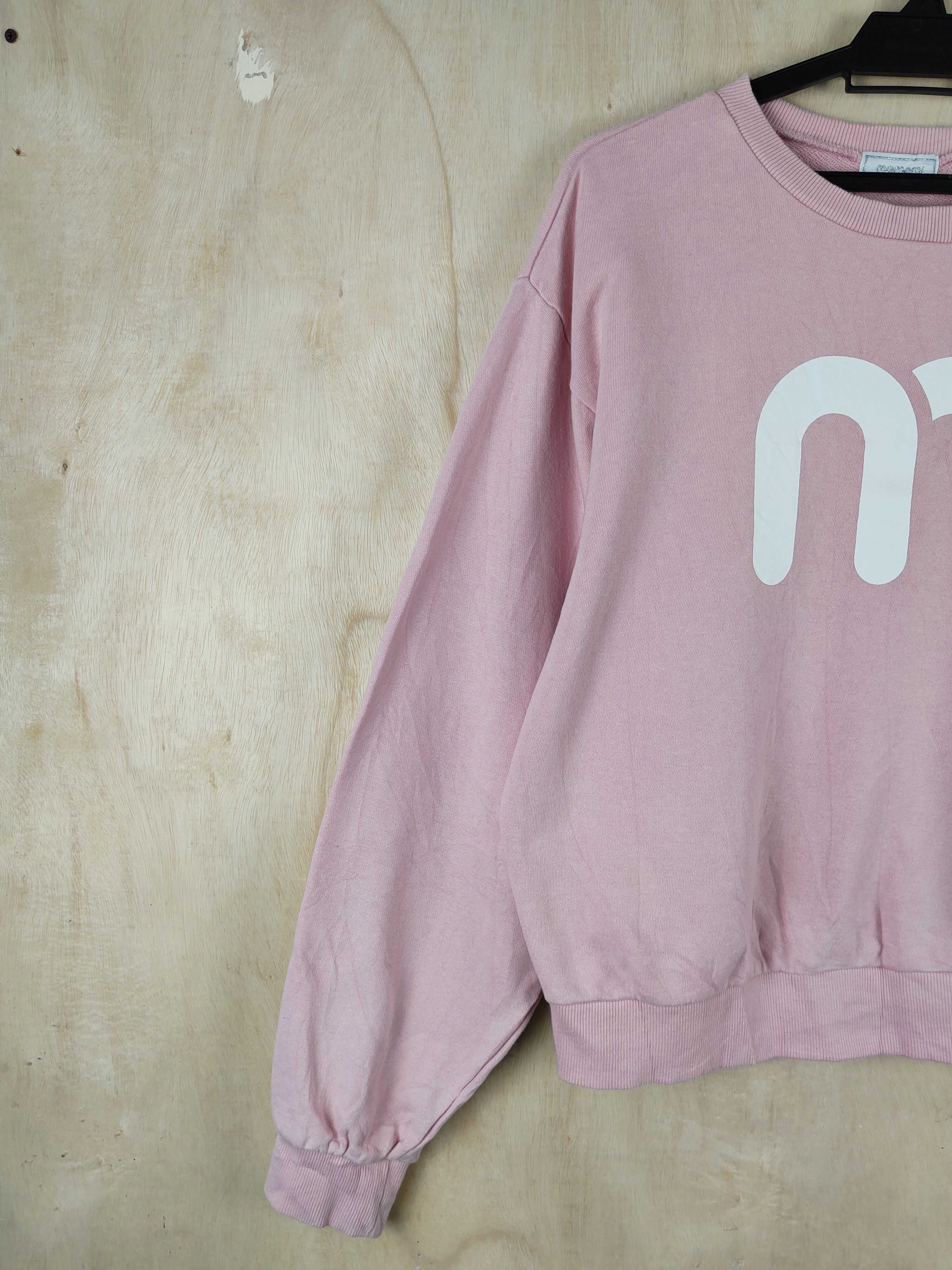 Japanese Brand Mememi Pink vintage Sweatshirts #S2569 Size L / US 10 / IT 46 - 3 Thumbnail
