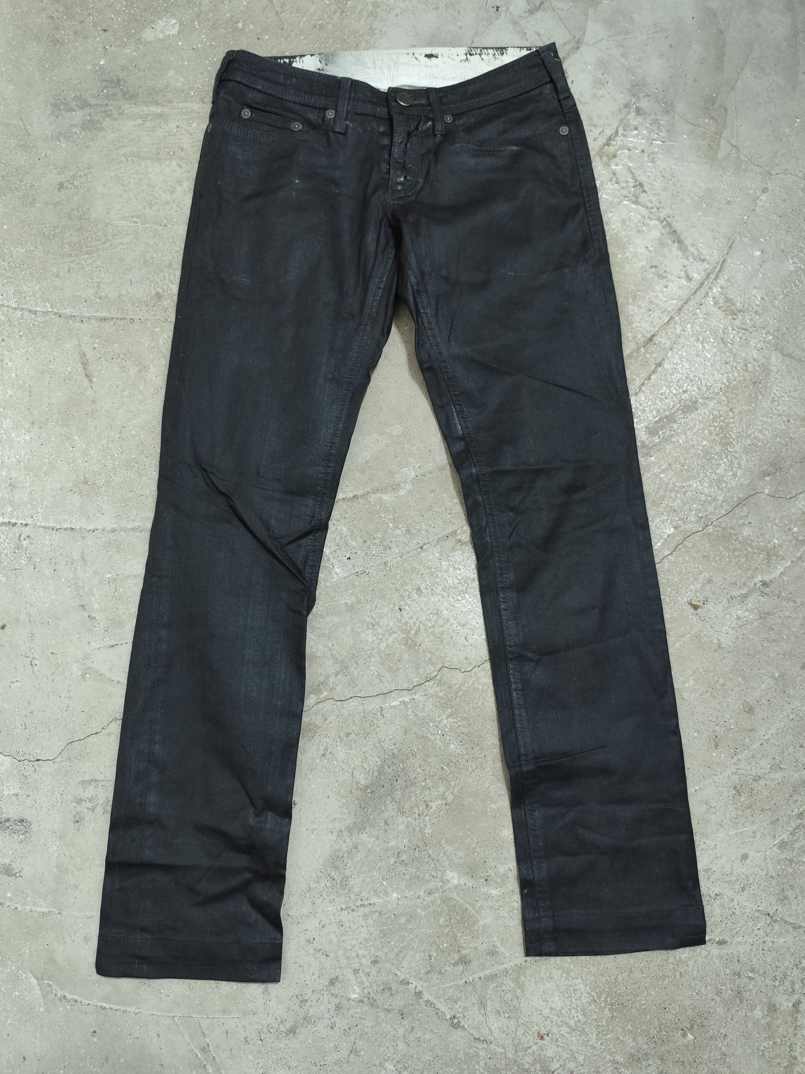 Neil Barrett NEIL BARRETT STRAIGHT CUT WAX COATED JEANS Size 27" / US 4 / IT 40 - 1 Thumbnail