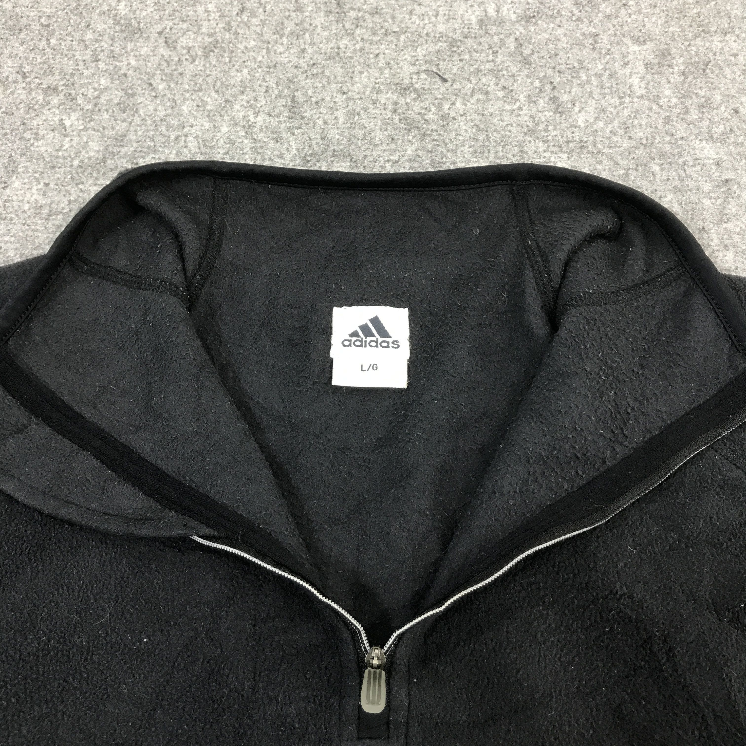 Adidas × Japanese Brand × Yohji Yamamoto ADIDAS X YOHJI YAMAMOTO FLEECE HALF ZIPPER CUSTOM ART JACKET Size US L / EU 52-54 / 3 - 7 Thumbnail