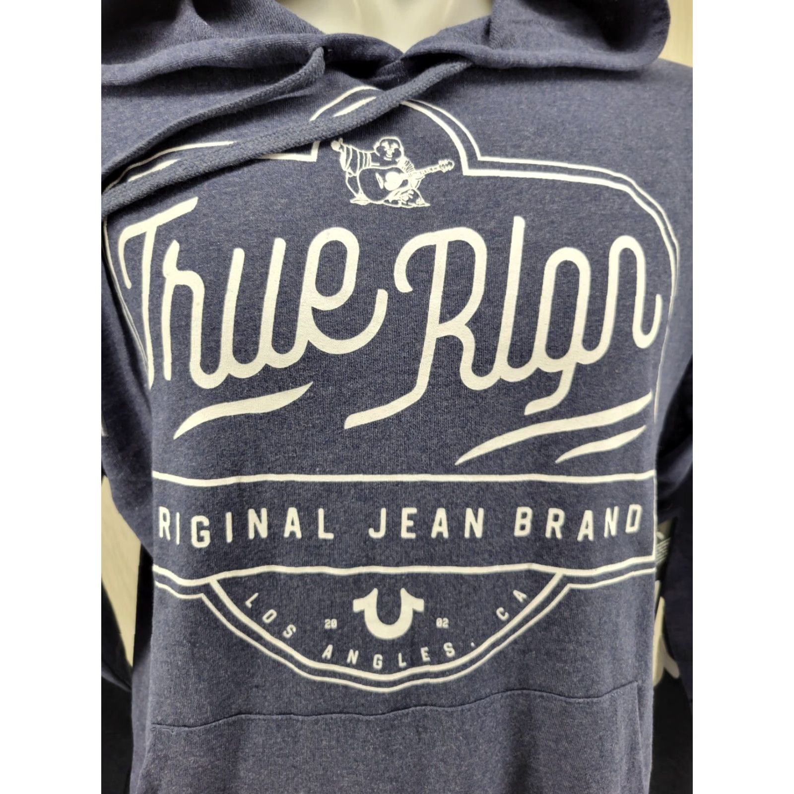 True Religion VINTAGE True Religion Hoodie Mens Buddha Logo Pullover Sweatshirt Large NWT Blue 50/50 Fleece Logo Print Size US L / EU 52-54 / 3 - 2 Thumbnail