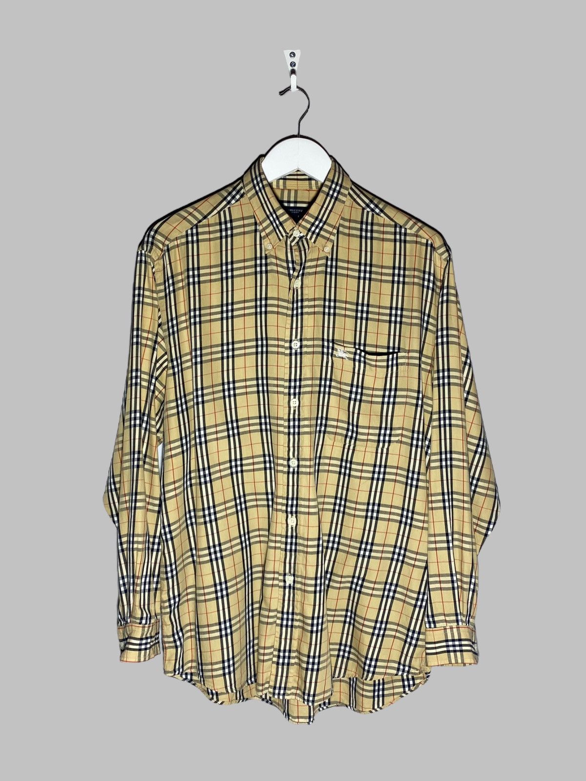 Burberry VINTAGE BURBERRY LONDON NOVA CHECK SHIRT M UK DRILL STYLE Size US M / EU 48-50 / 2 - 1 Thumbnail
