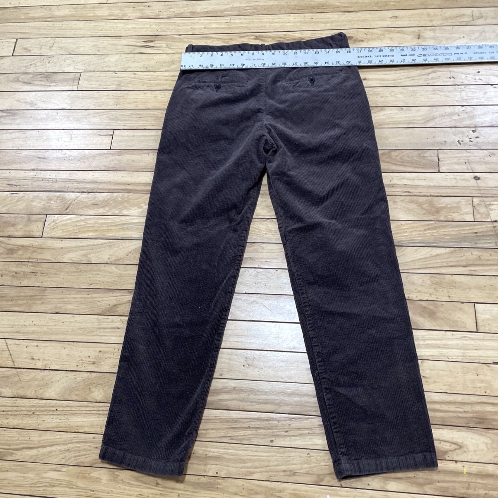 H&M VINTAGE H&M Corduroy Pants Adult 31 Brown Pleated Straight Chino Nature Skate 31x28 Mens Size 24" / US 00 / IT 34 - 7 Thumbnail