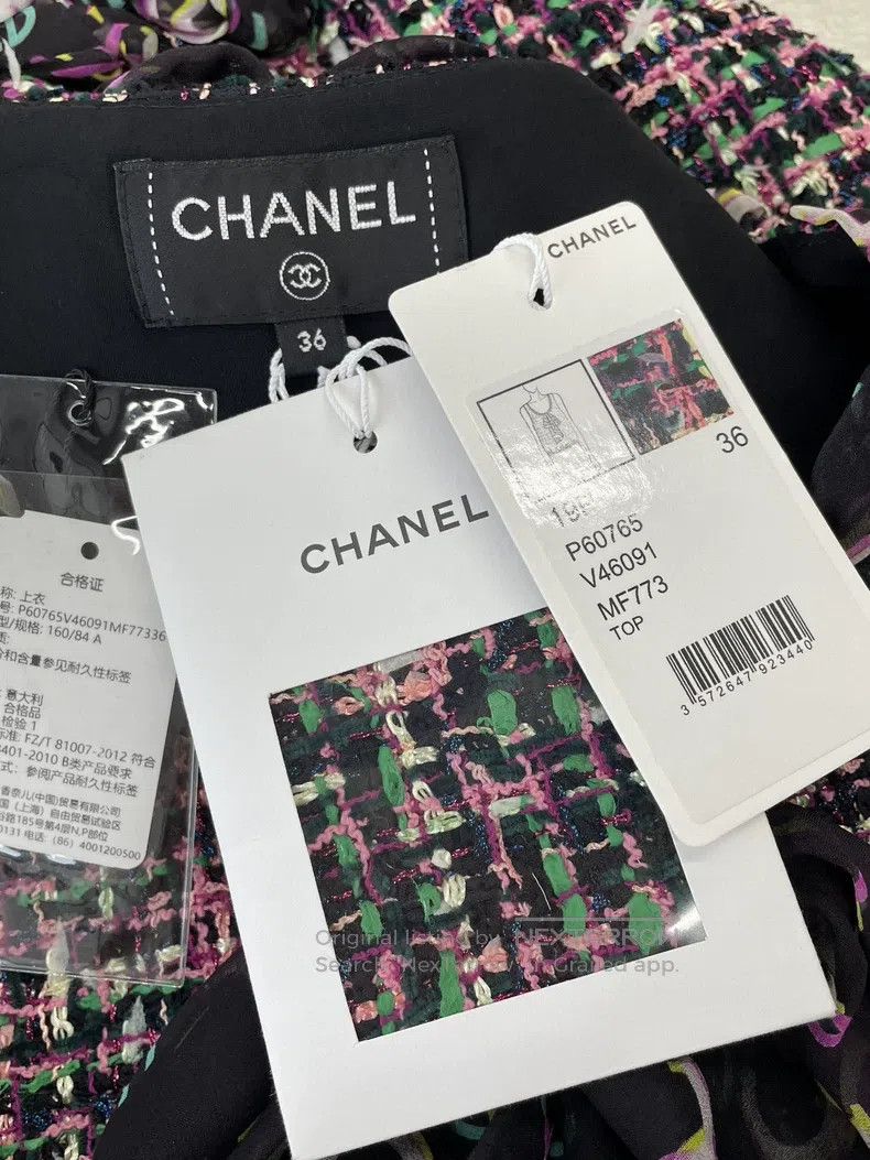 Chanel Chanel Colored tweed tie vest sleeveless Size XS / US 0-2 / IT 36-38 - 3 Thumbnail