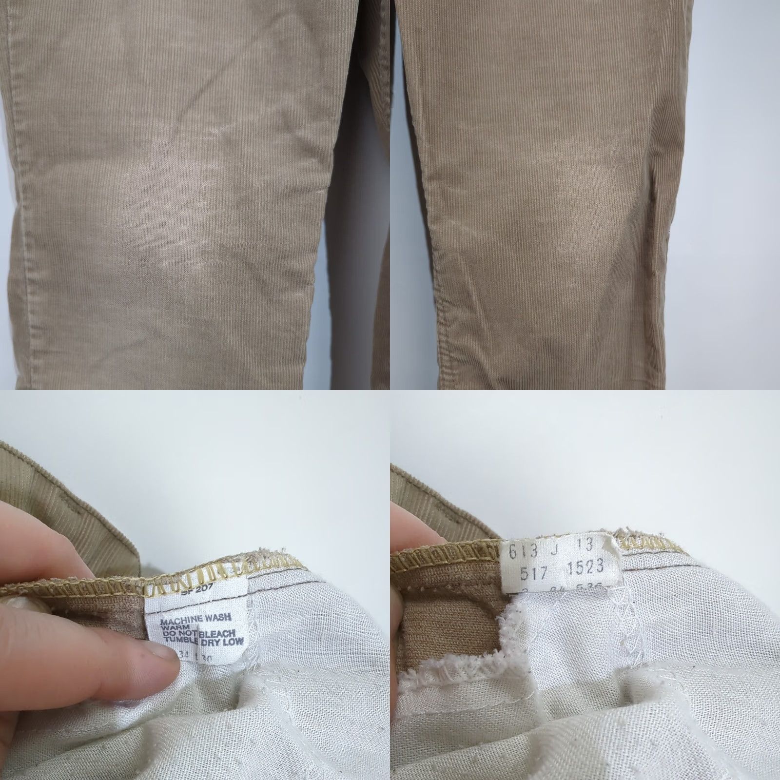 Levi's VINTAGE Levi's 517 Corduroy Jeans 34x30 Bootcut Tan Levi Strauss USA Made 5-Pocket Button Zip Mens Size US 34 / EU 50 - 8 Thumbnail