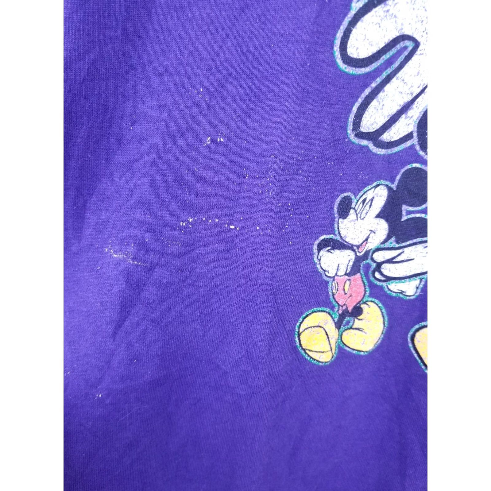 Disney VINTAGE MICKEY MOUSE DISNEY T-SHIRT LARGE 80' Purple 50/50 THIN Mens Size US L / EU 52-54 / 3 - 5 Thumbnail