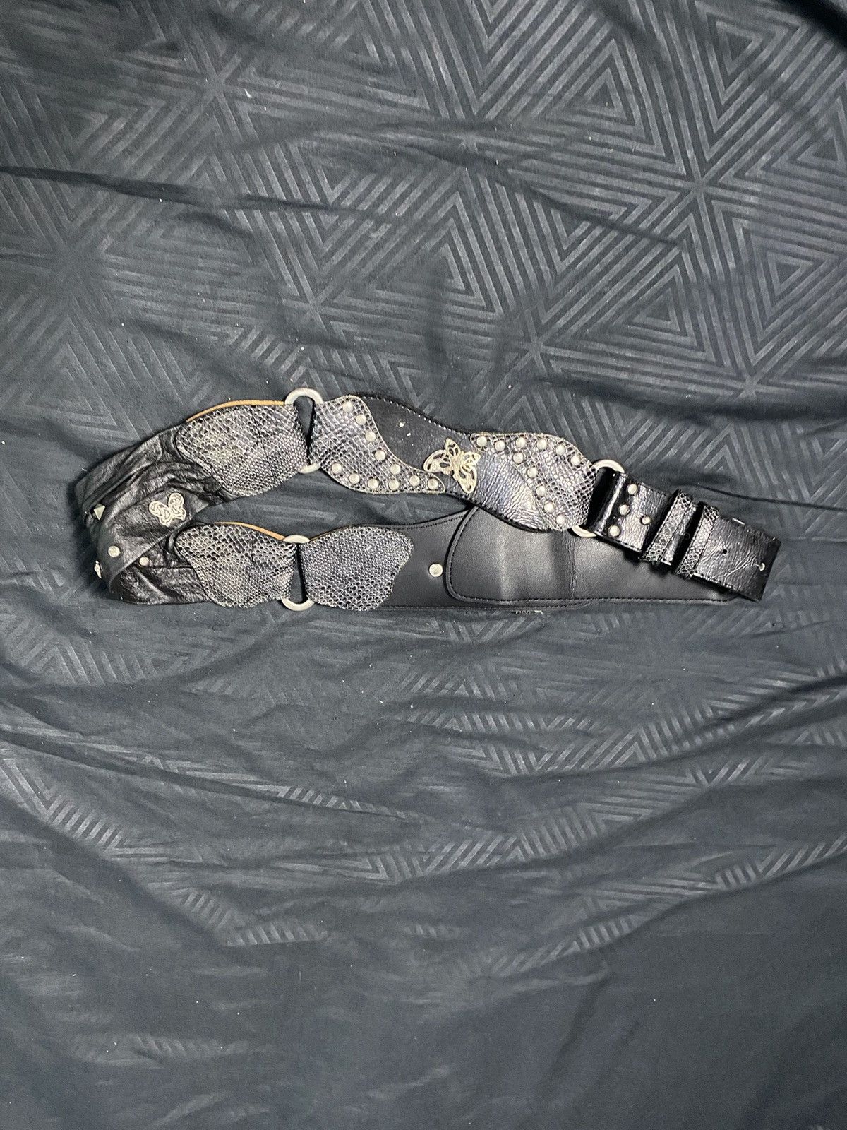 Vintage Black crystal butterfly Size ONE SIZE - 4 Thumbnail