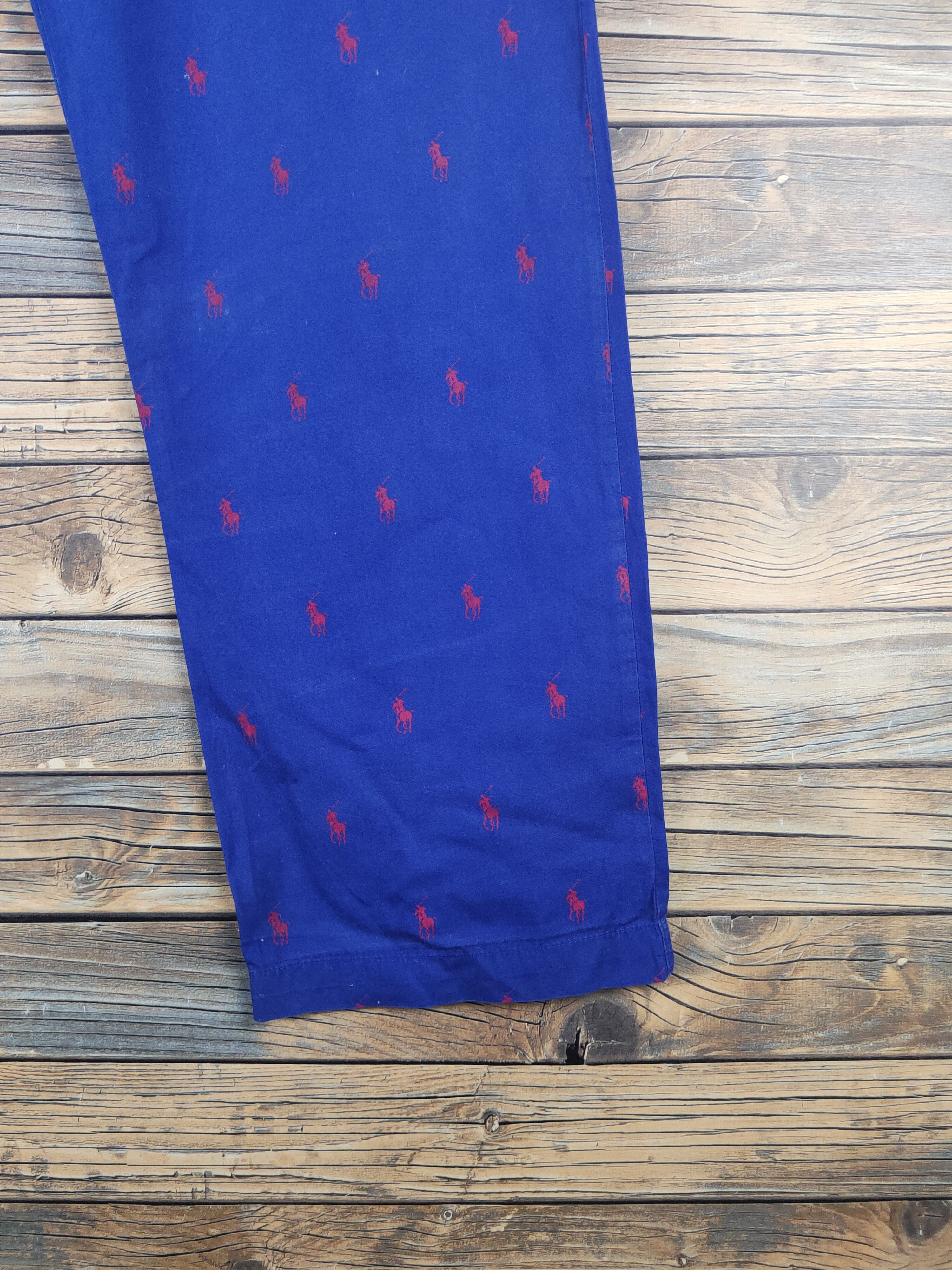 Polo Ralph Lauren DL Polo Ralph Lauren Blue Sleep Pants #46-014 Size US 28 / EU 44 - 6 Thumbnail