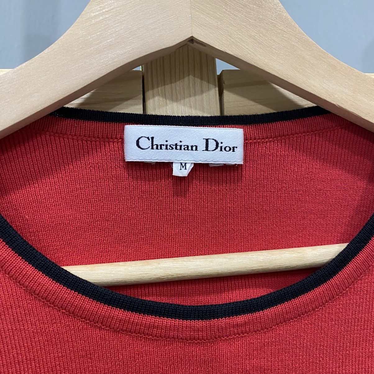 Christian Dior Monsieur Rare Vintage Christian Dior Embroidered Logo Knit Crop Top Size M / US 6-8 / IT 42-44 - 7 Thumbnail