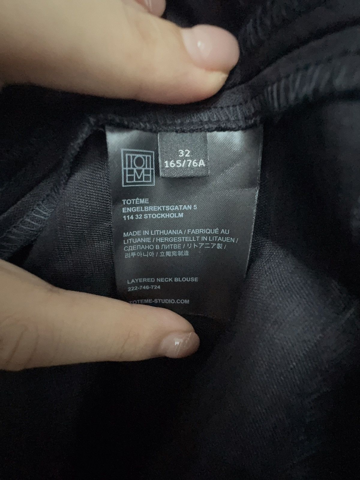 Toteme Toteme linen blouse in black Size XS / US 0-2 / IT 36-38 - 7 Thumbnail