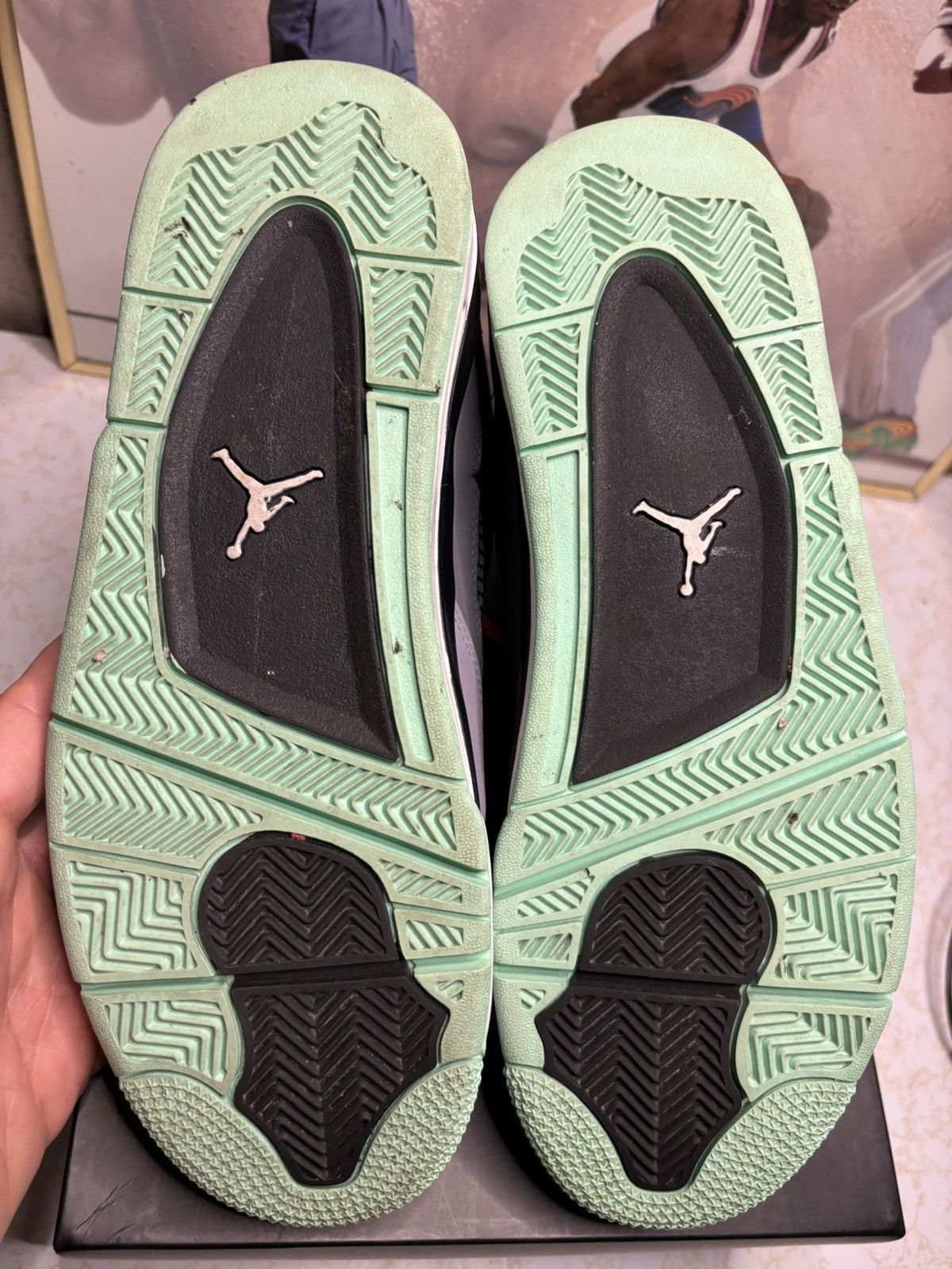 Jordan Brand Jordan Retro 4 ‘green glow’ Size US 10 / EU 43 - 5 Thumbnail