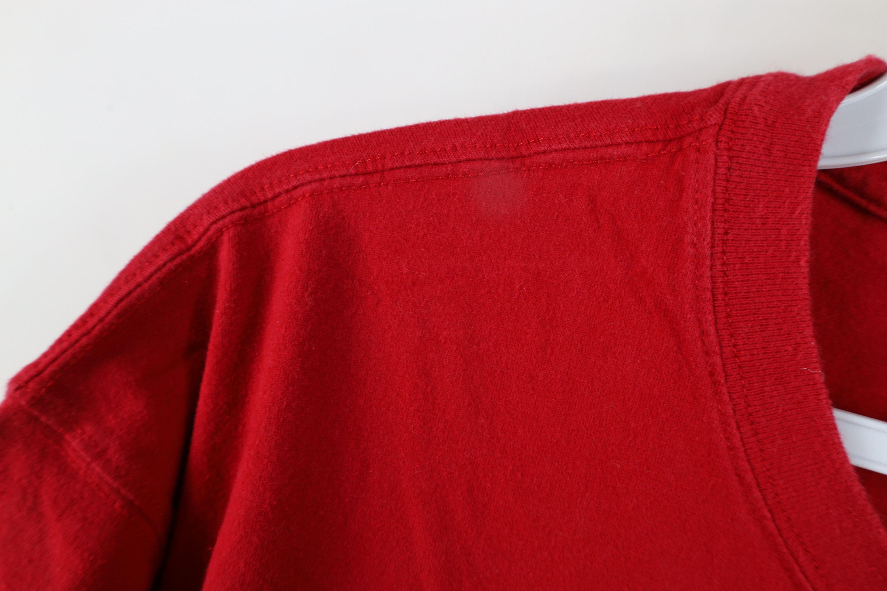 Gap × Vintage Vintage 90s Gap Faded Blank Short Sleeve T-Shirt Red Cotton Size US XL / EU 56 / 4 - 5 Thumbnail