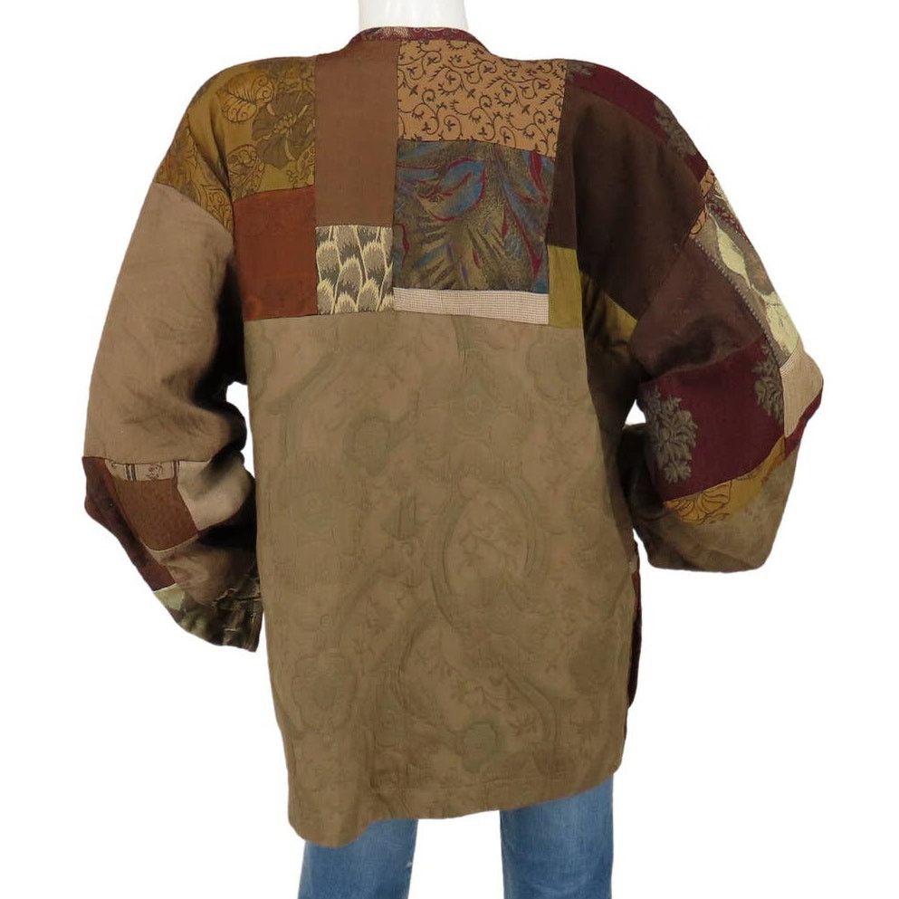 Vintage Vintage Donna Jessica Fabric Patchwork Boho Lagenlook Coat Size XL / US 12-14 / IT 48-50 - 3 Thumbnail