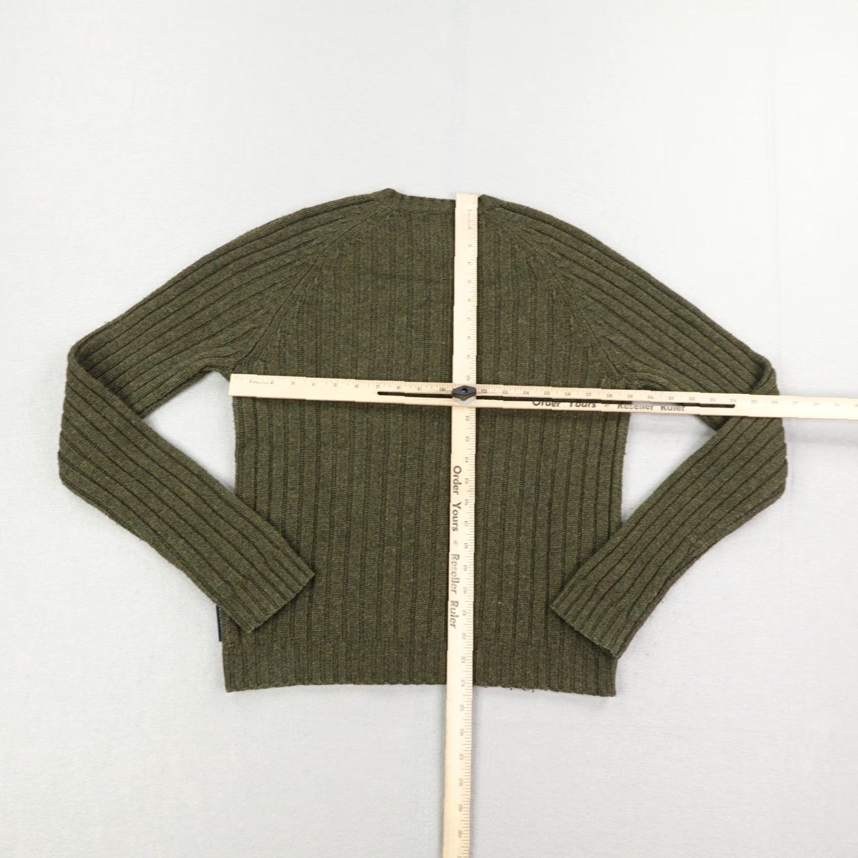 Abercrombie & Fitch VINTAGE Abercrombie & Fitch Sweater Women S Green Wool Knit Pullover Ribbed Muscle Y2K Womens Size S / US 4 / IT 40 - 5 Thumbnail