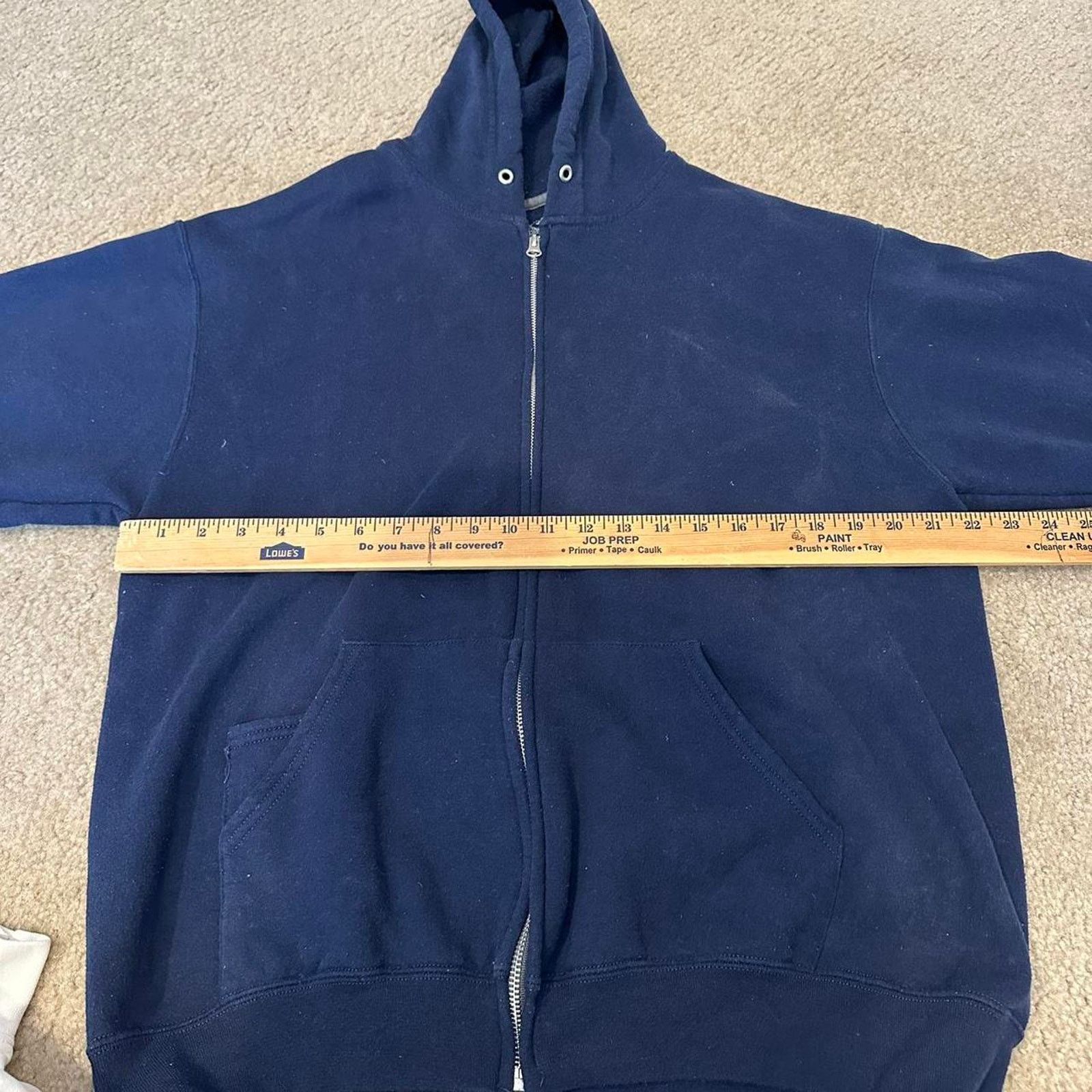 Fruit Of The Loom Baggy navy blank hoodie Size US L / EU 52-54 / 3 - 4 Thumbnail