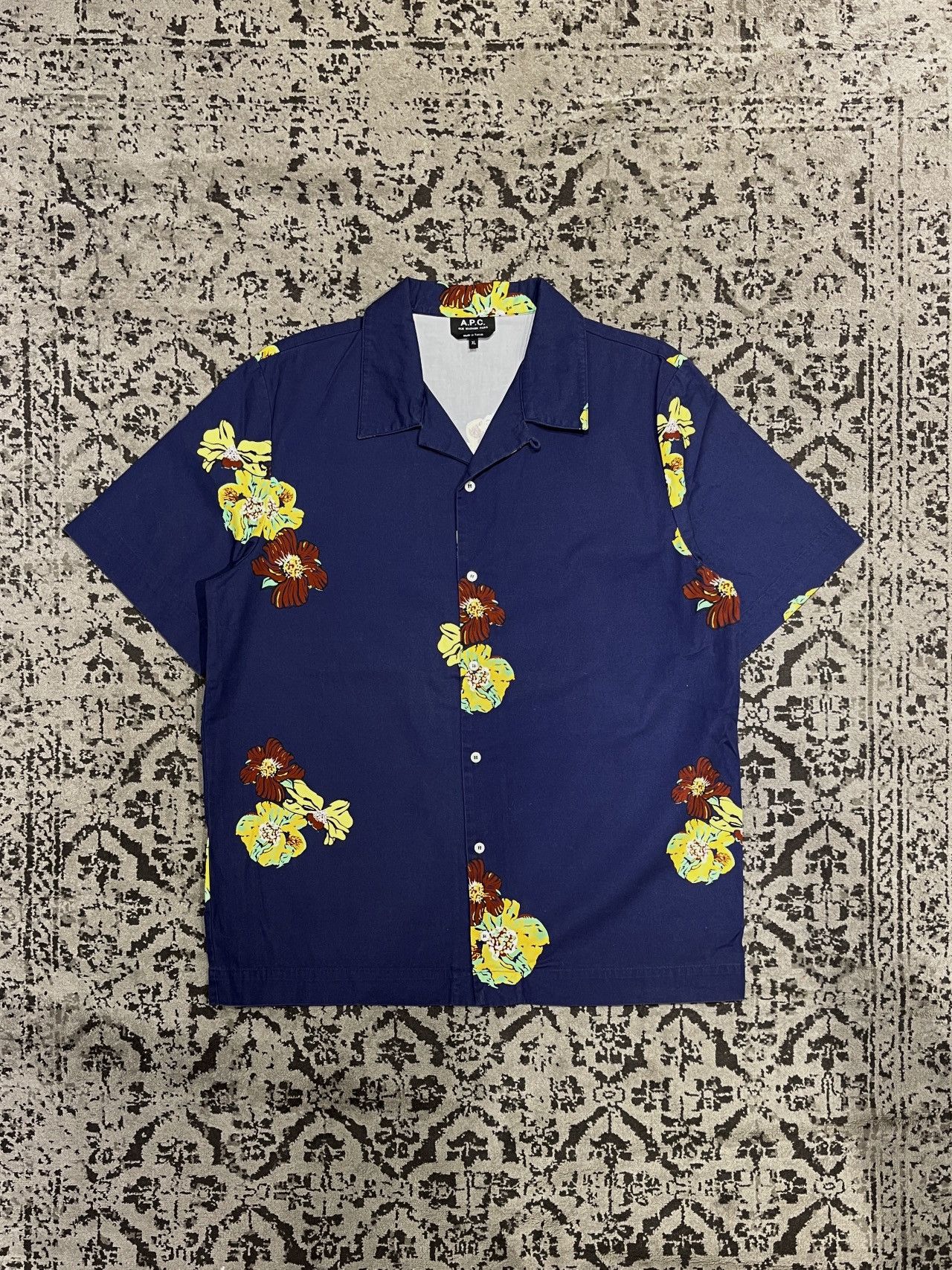 A.P.C. A.P.C Paris Hawaii Open Collar Shirt Size US XL / EU 56 / 4 - 1 Thumbnail