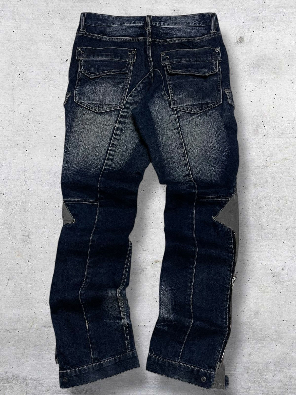 PPFM PPFM RECONSTRUCTED MULTIZIP ICONIC JAPAN DESIGNER 90S DENIM Size US 31 - 7 Thumbnail